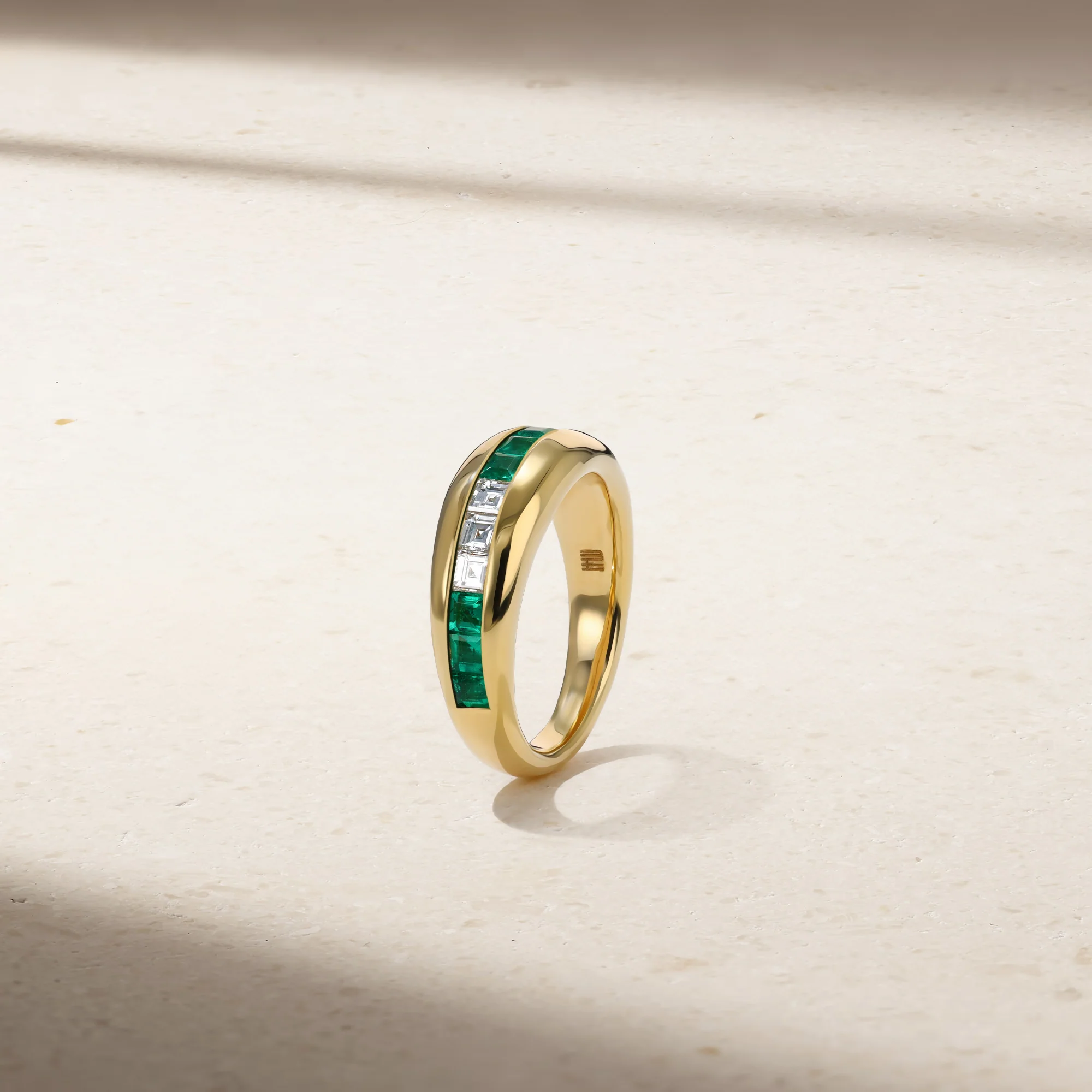 Aurora Emerald and Diamond Ring - Image 2