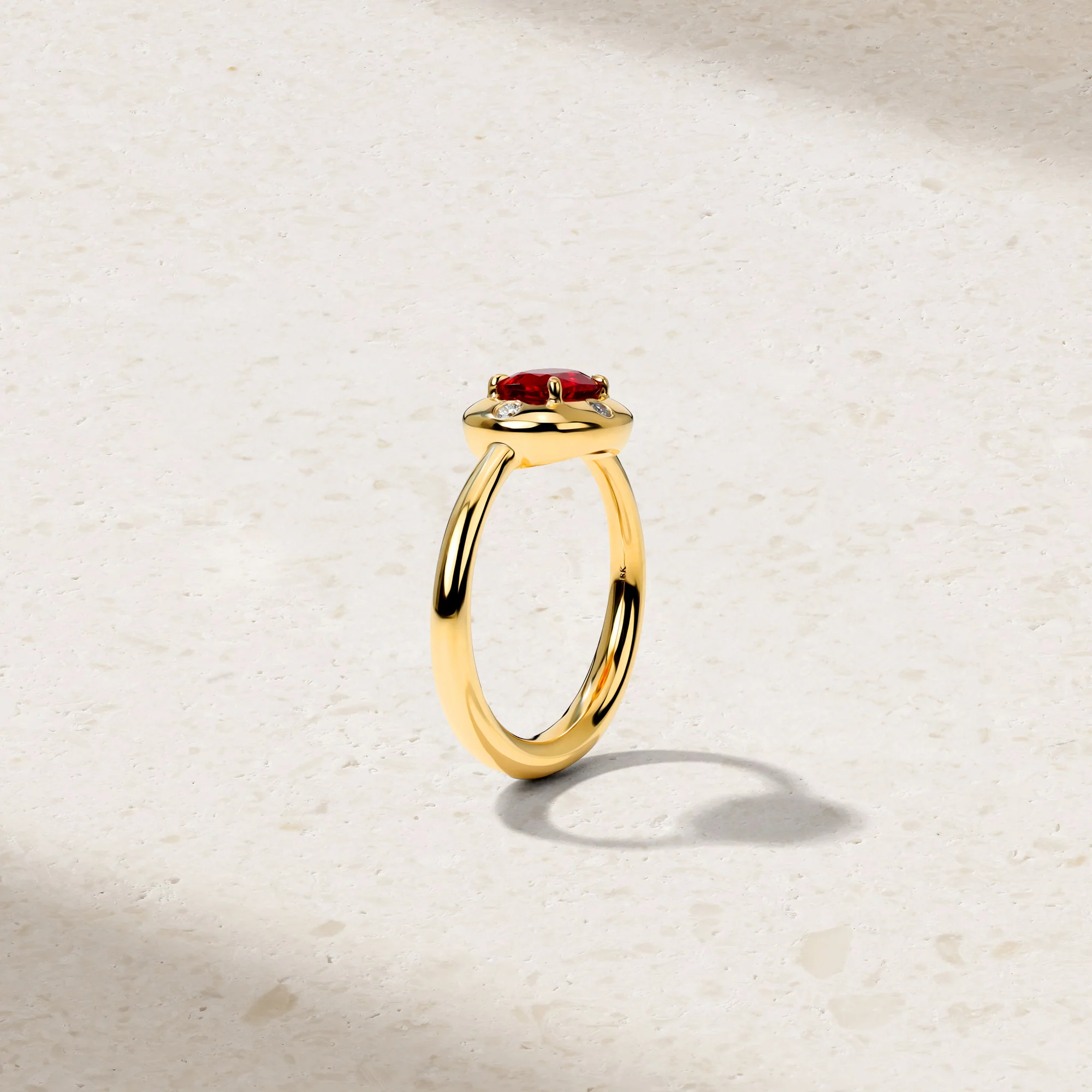 Aurum Cushion Red Spinel Ring - Image 2