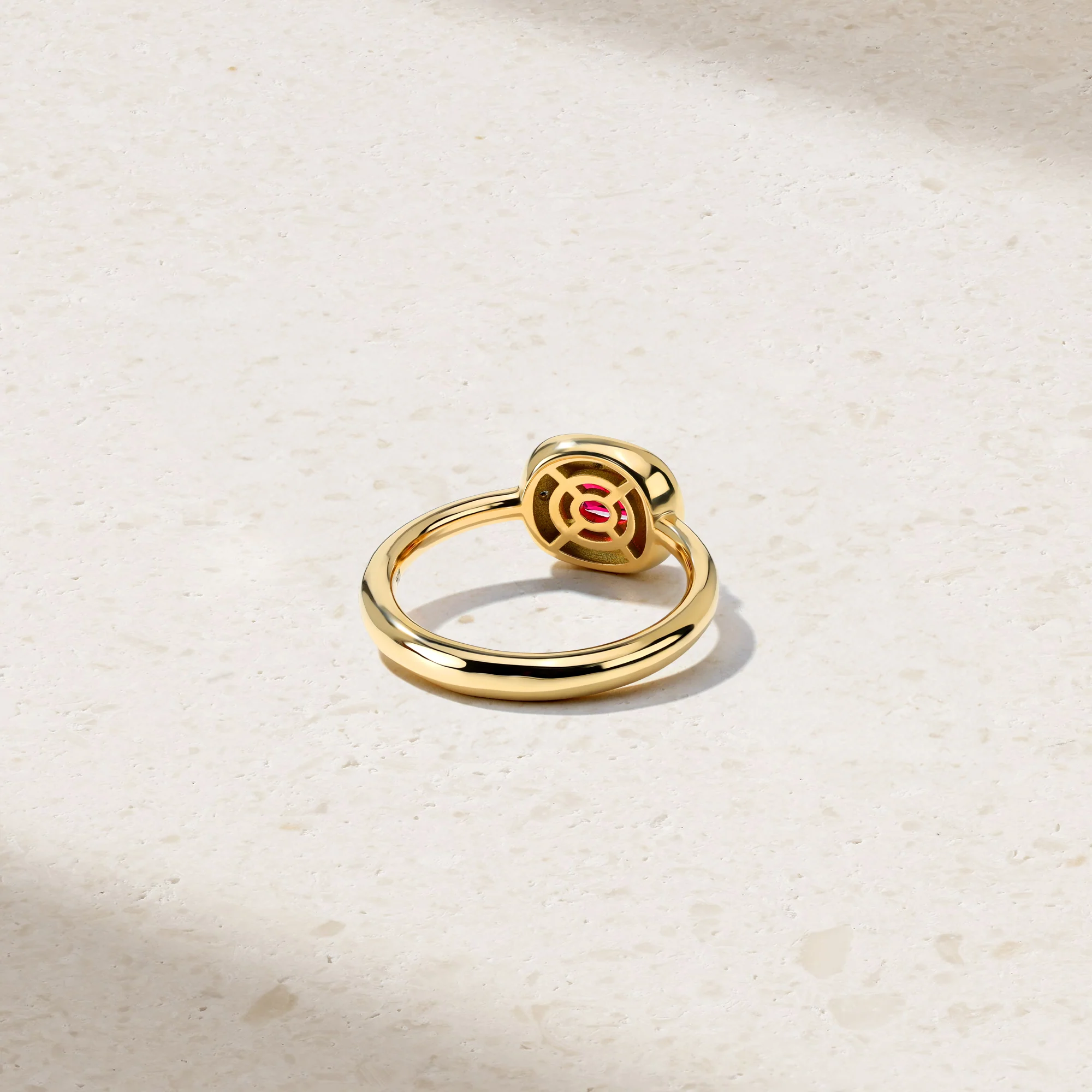 Aurum Cushion Red Spinel Ring - Image 3