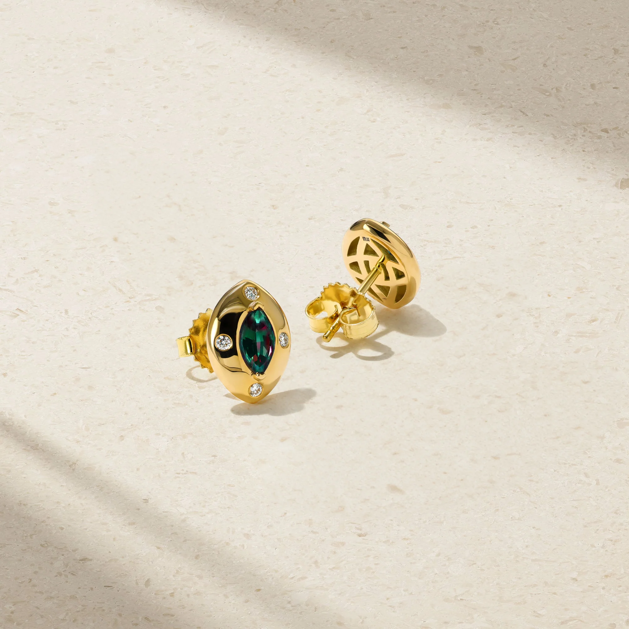 Aurum Marquise Alexandrite Stud Earrings - Image 2
