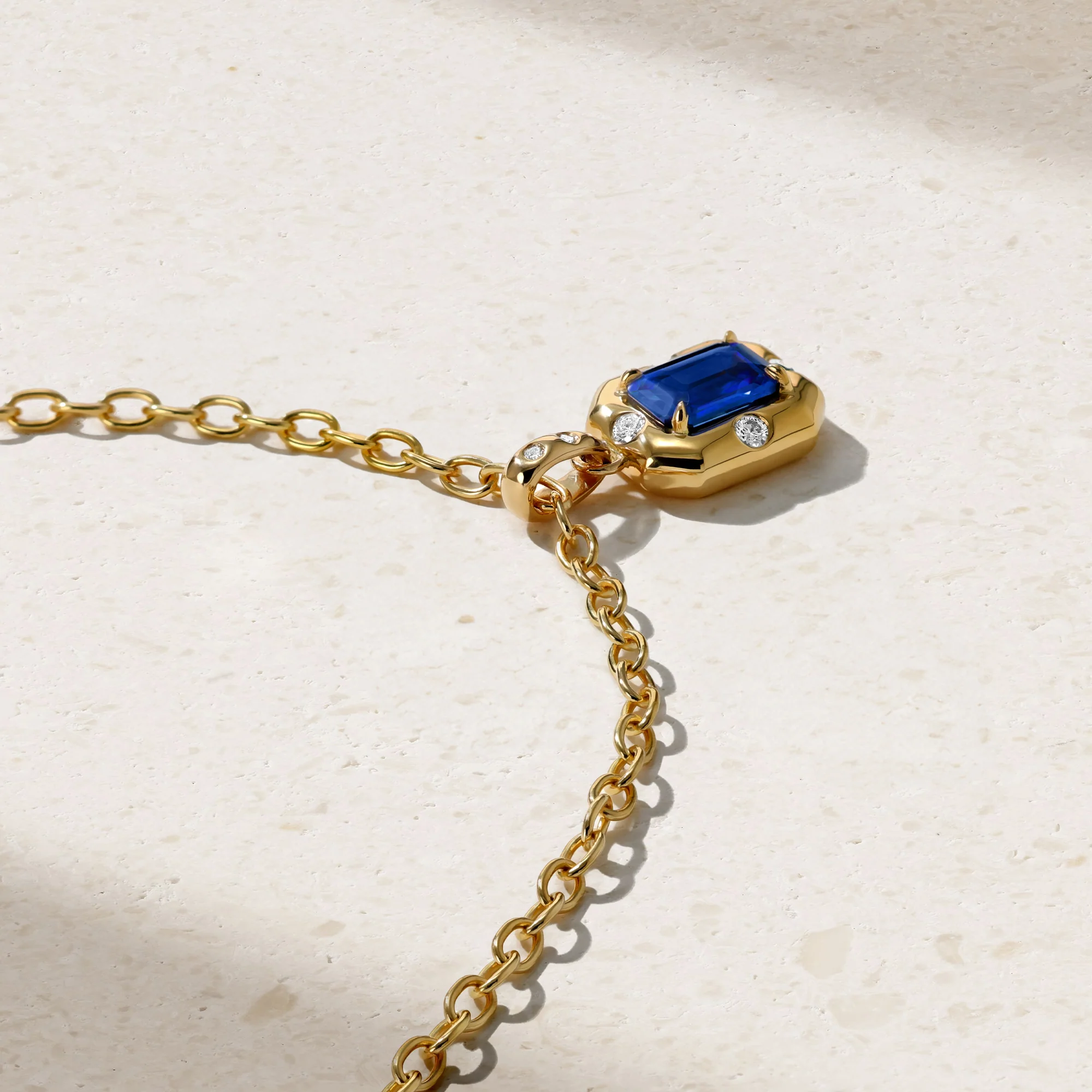 Aurum Octagonal Sapphire Pendant - Image 2
