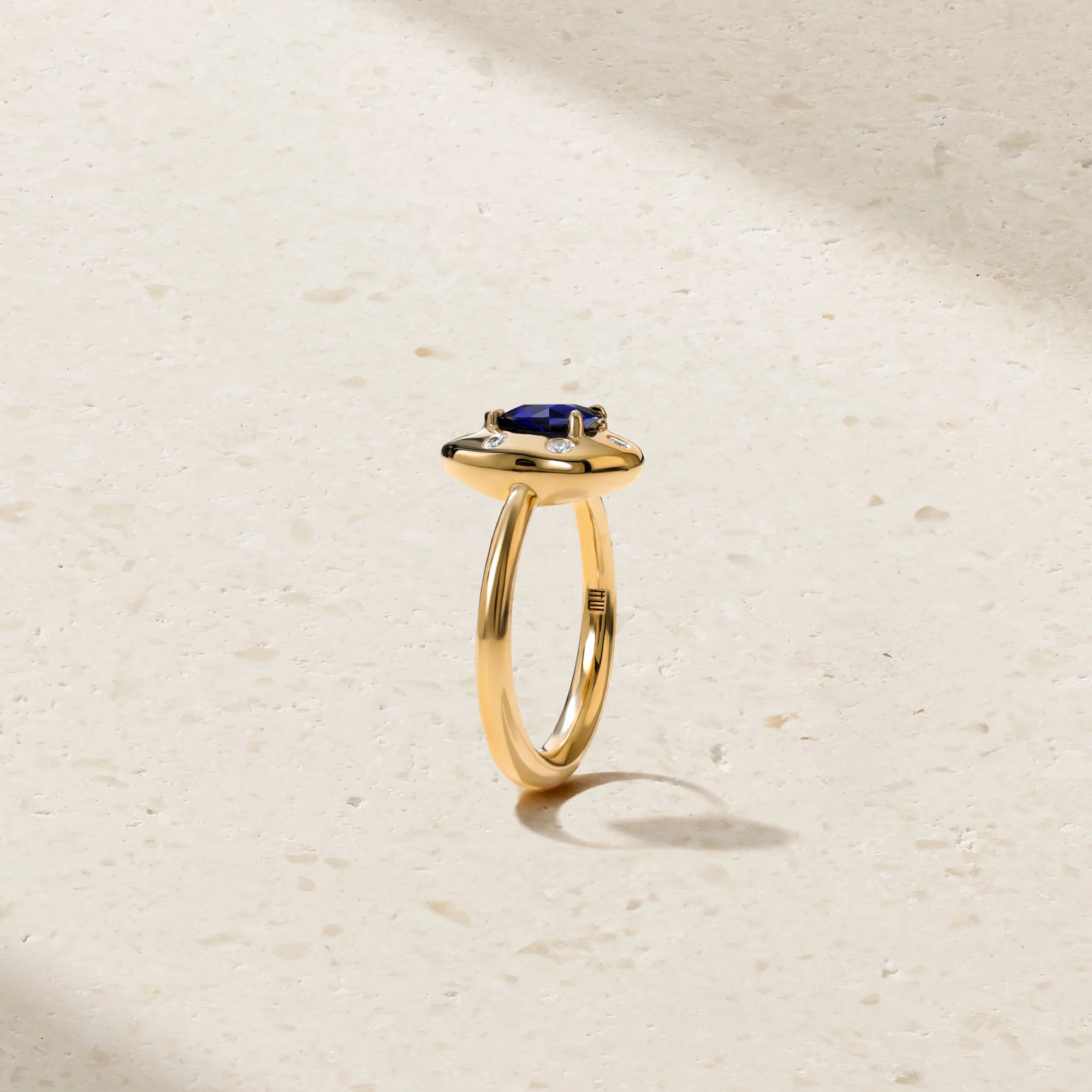 Aurum Pear Sapphire Ring - Image 2