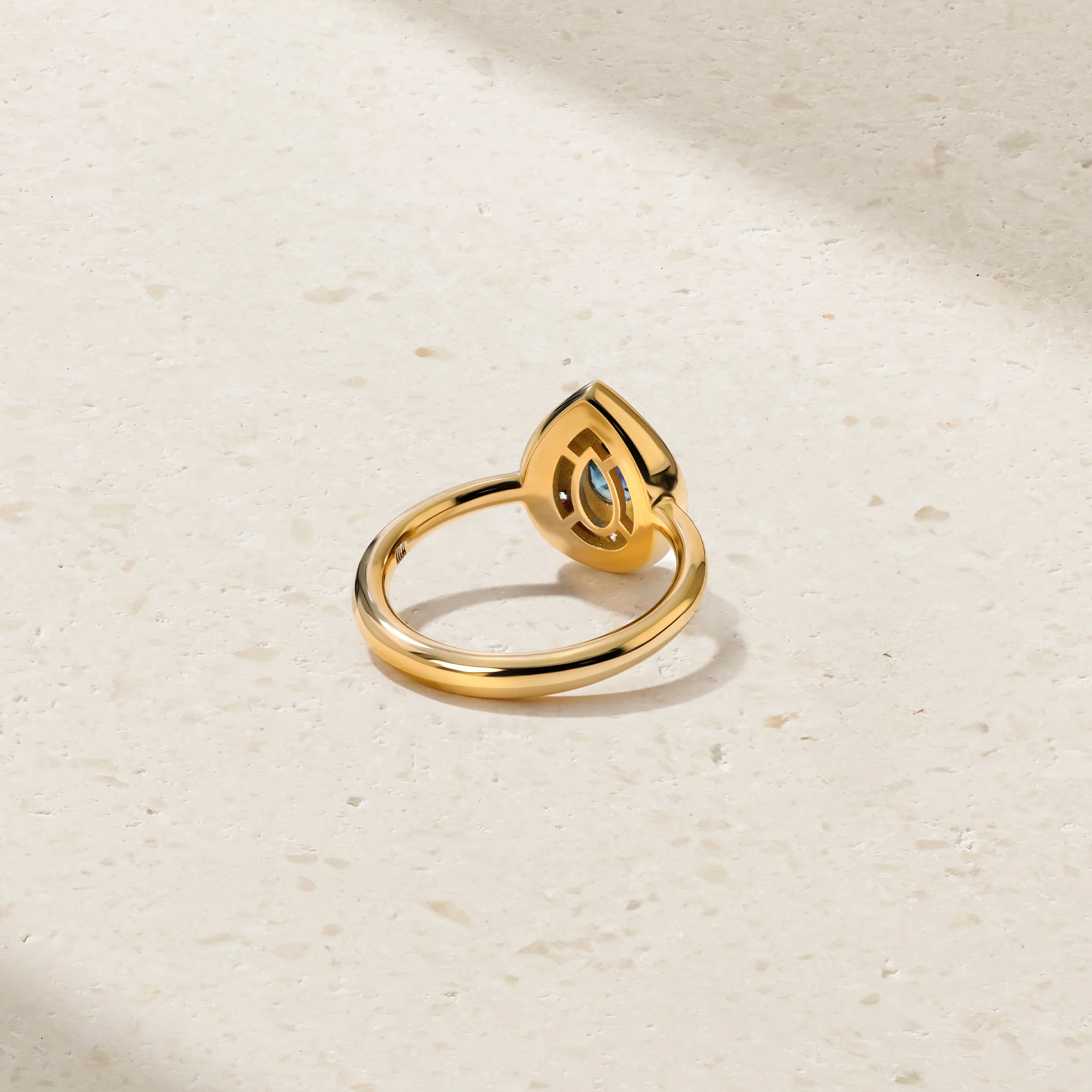 Aurum Pear Sapphire Ring - Image 3