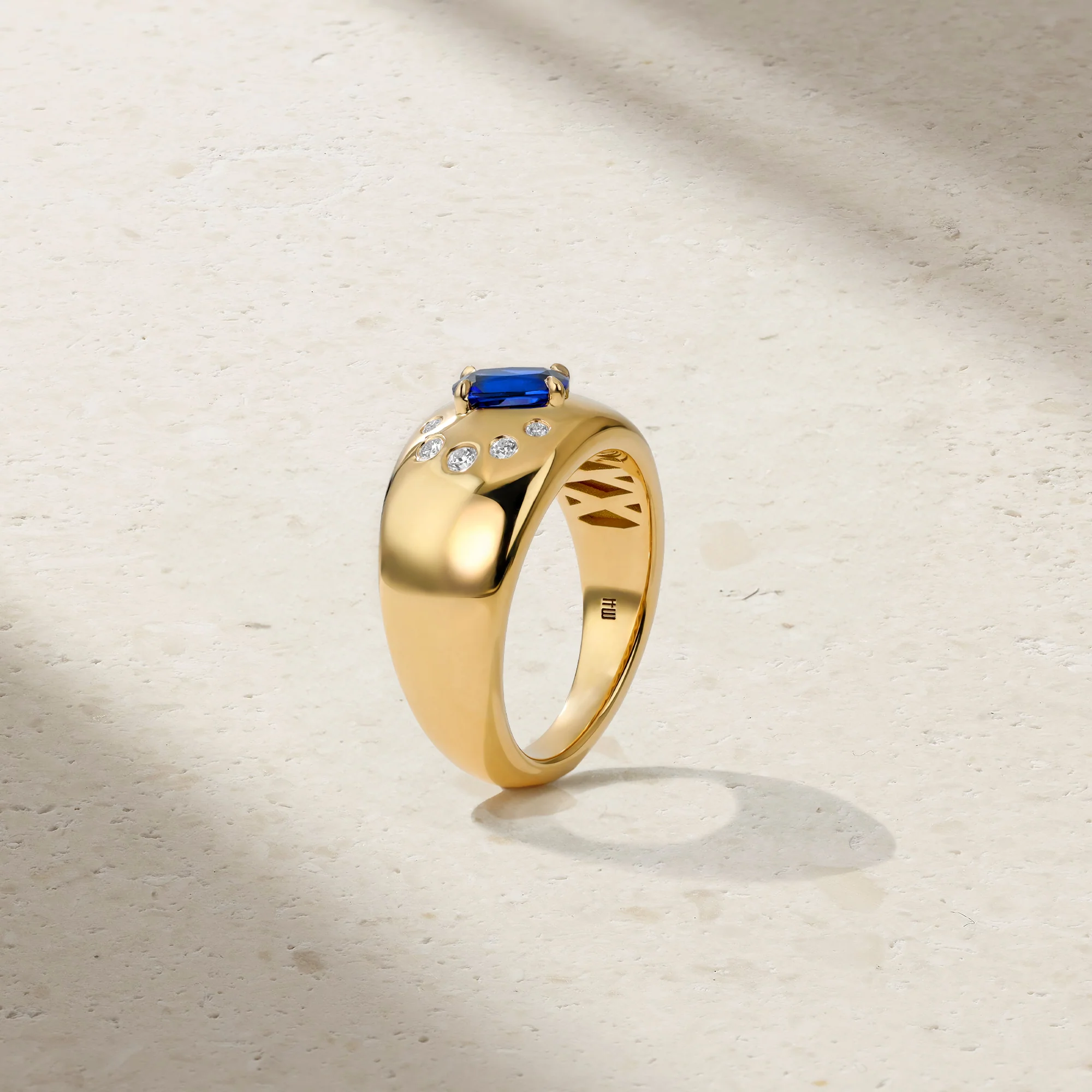 Aurum Sapphire Crescent Cigar Band - Image 3