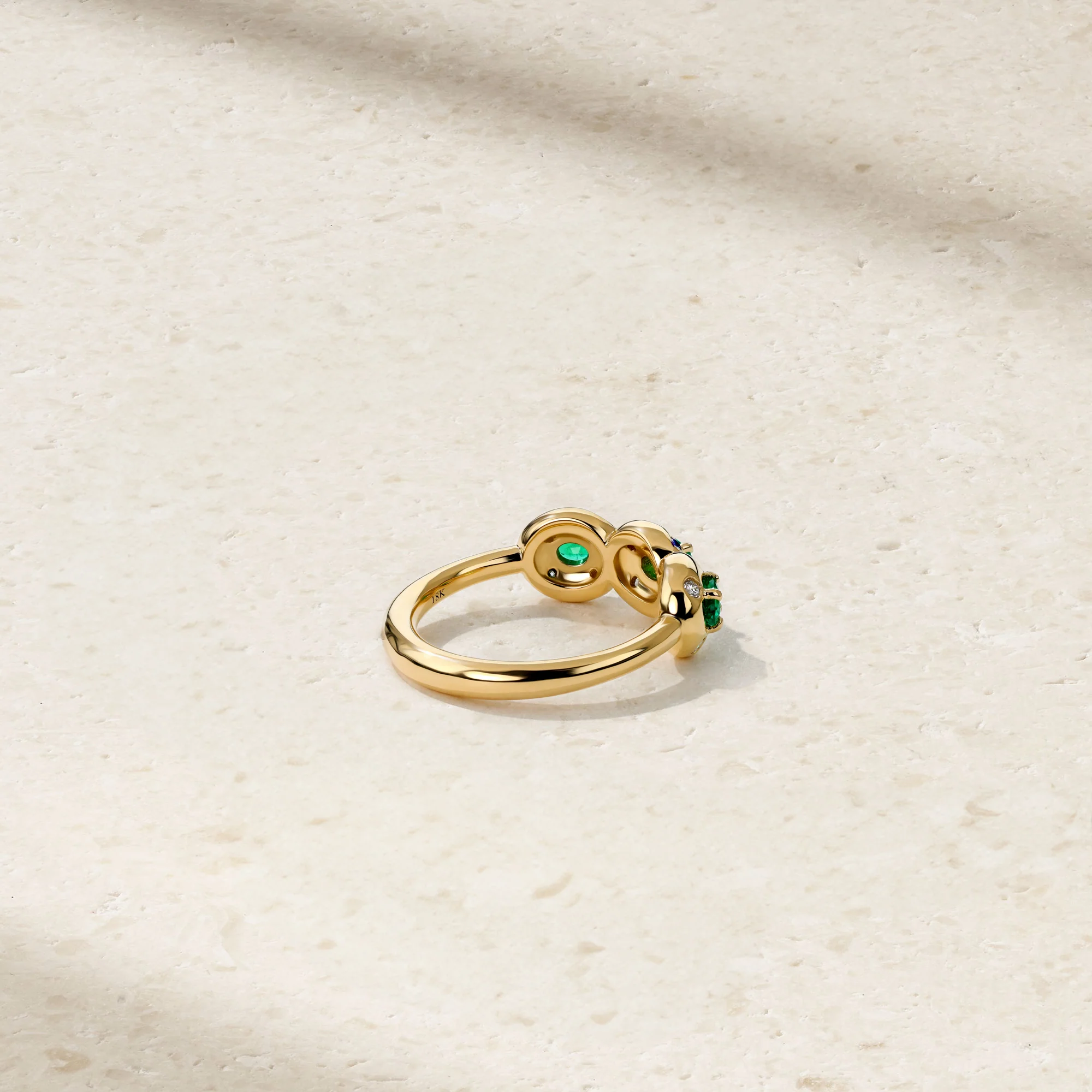 Aurum Triple Oval Emerald Band - Image 4