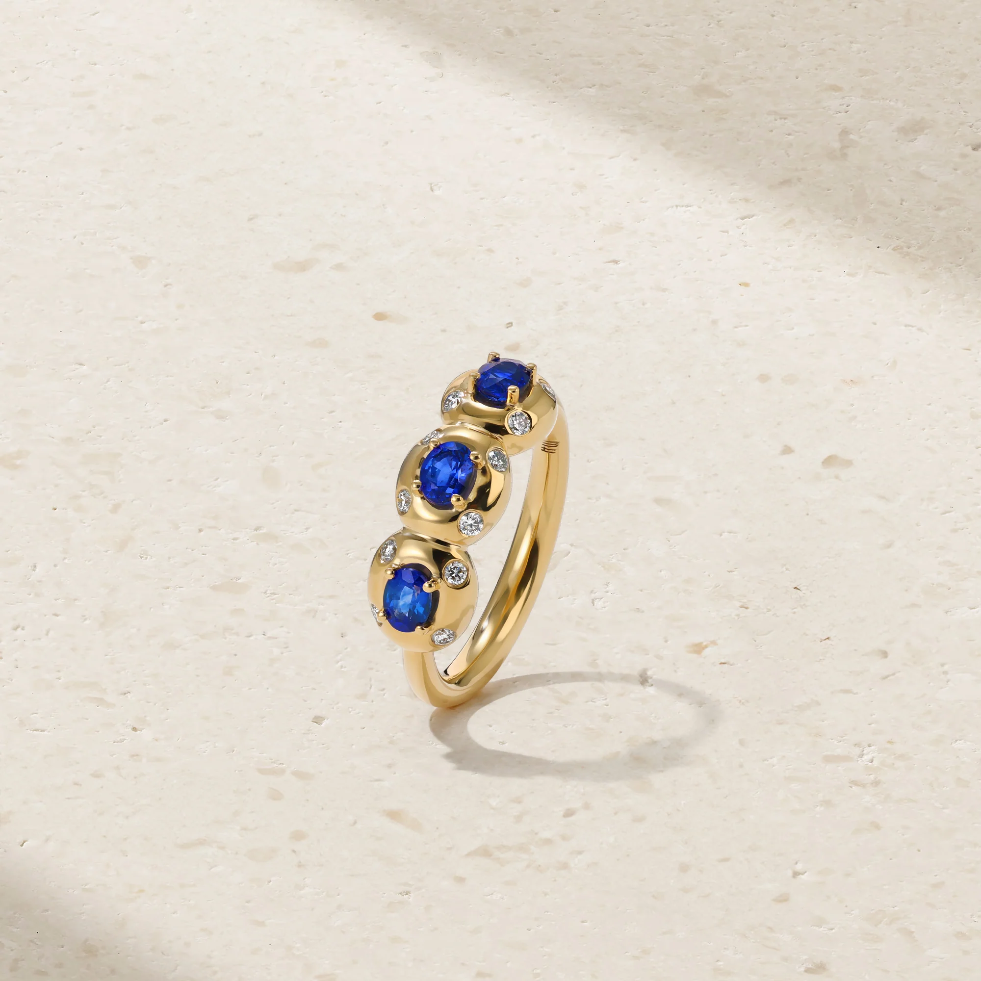 Aurum Triple Oval Sapphire Band - Image 2
