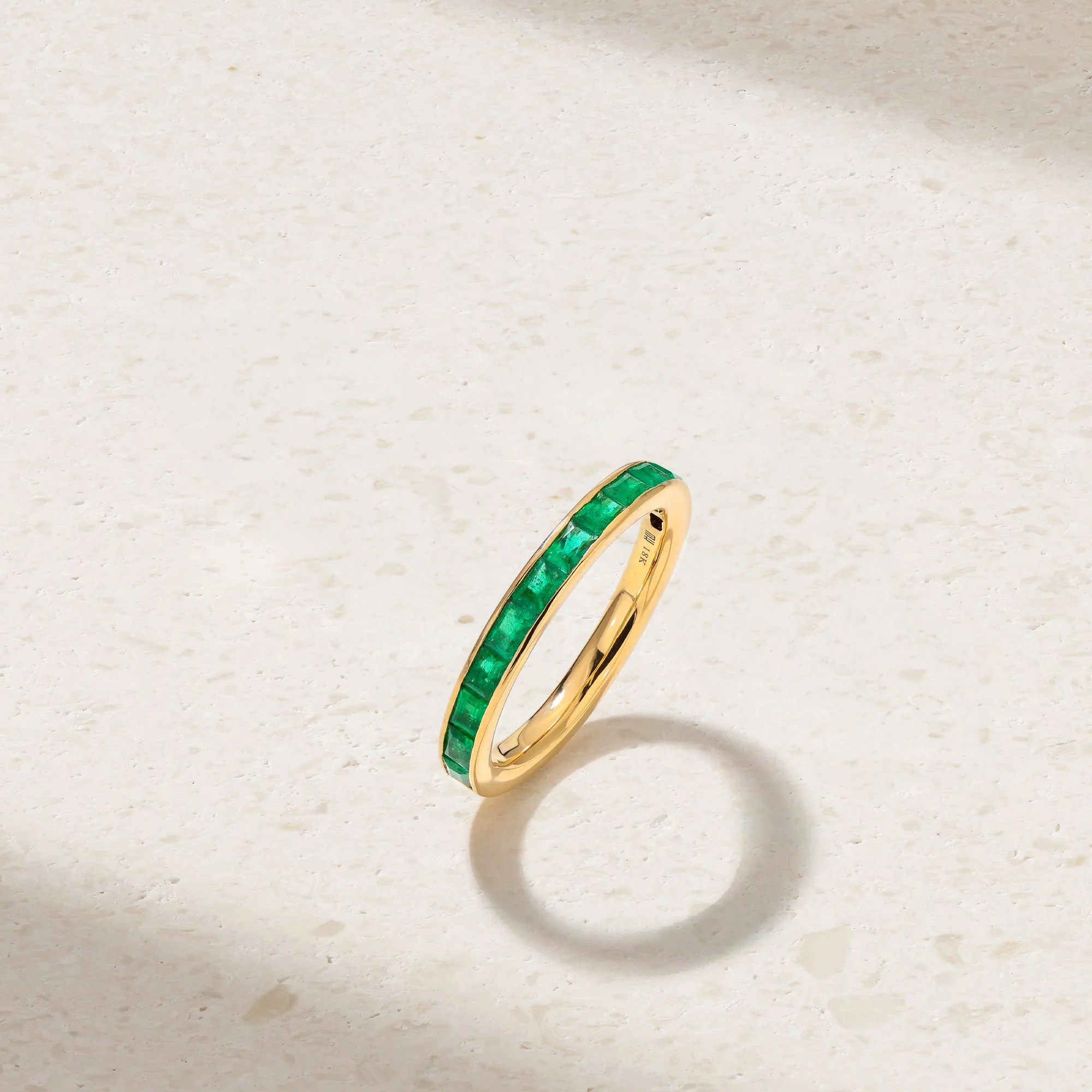 Baguette Emerald Thread Ring - Image 3