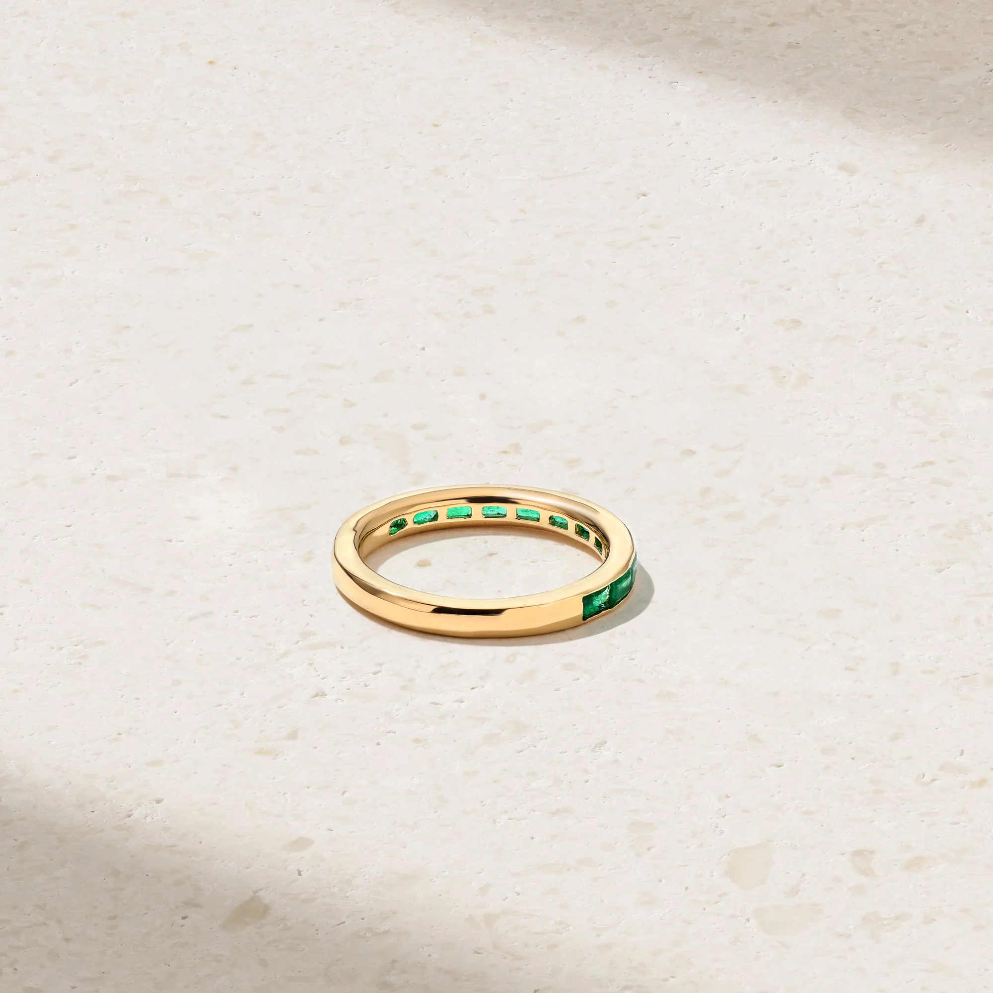 Baguette Emerald Thread Ring - Image 4