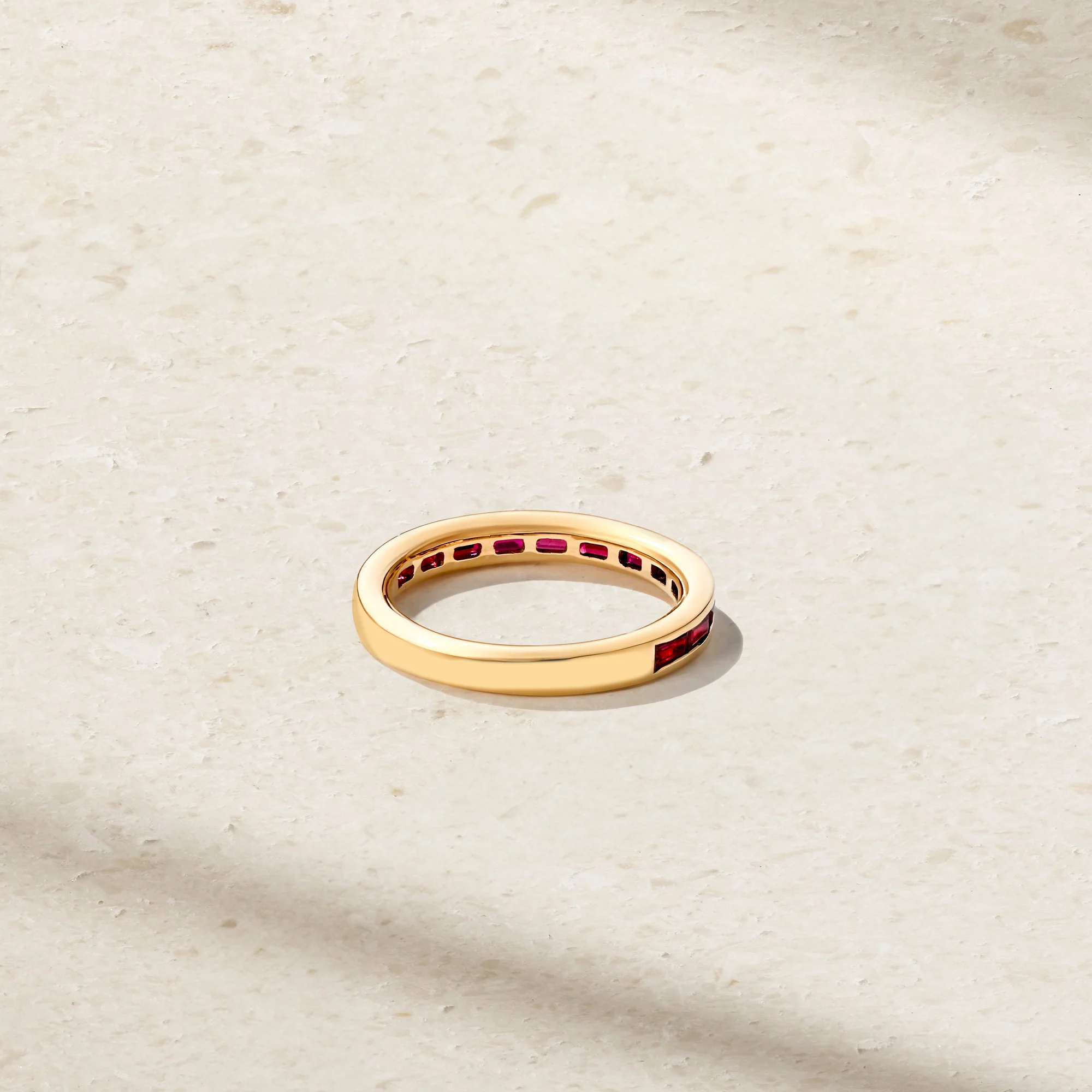 Baguette Ruby Thread Ring - Image 4