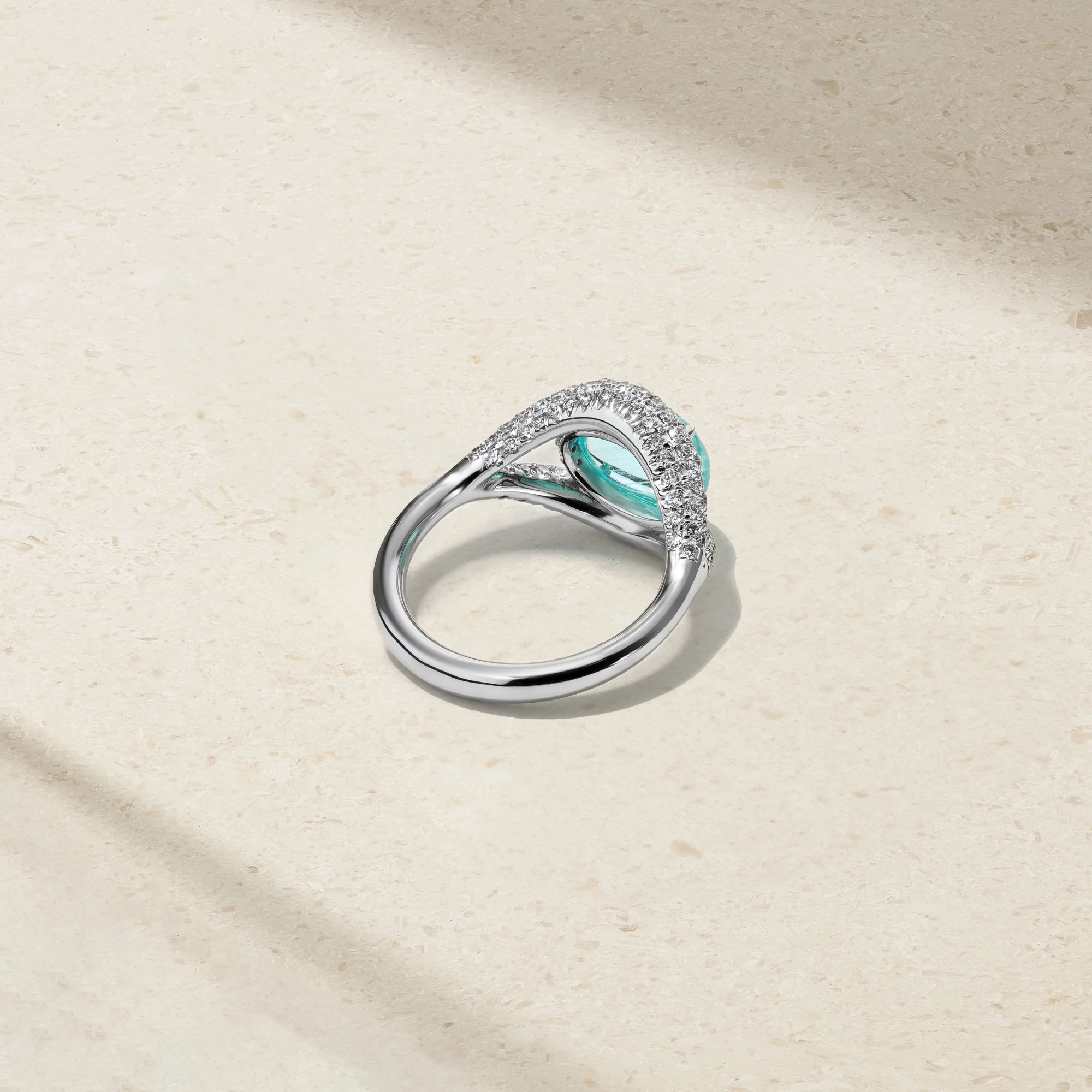 Bedazzled Evil Eye Paraiba and Diamond Ring - Image 4