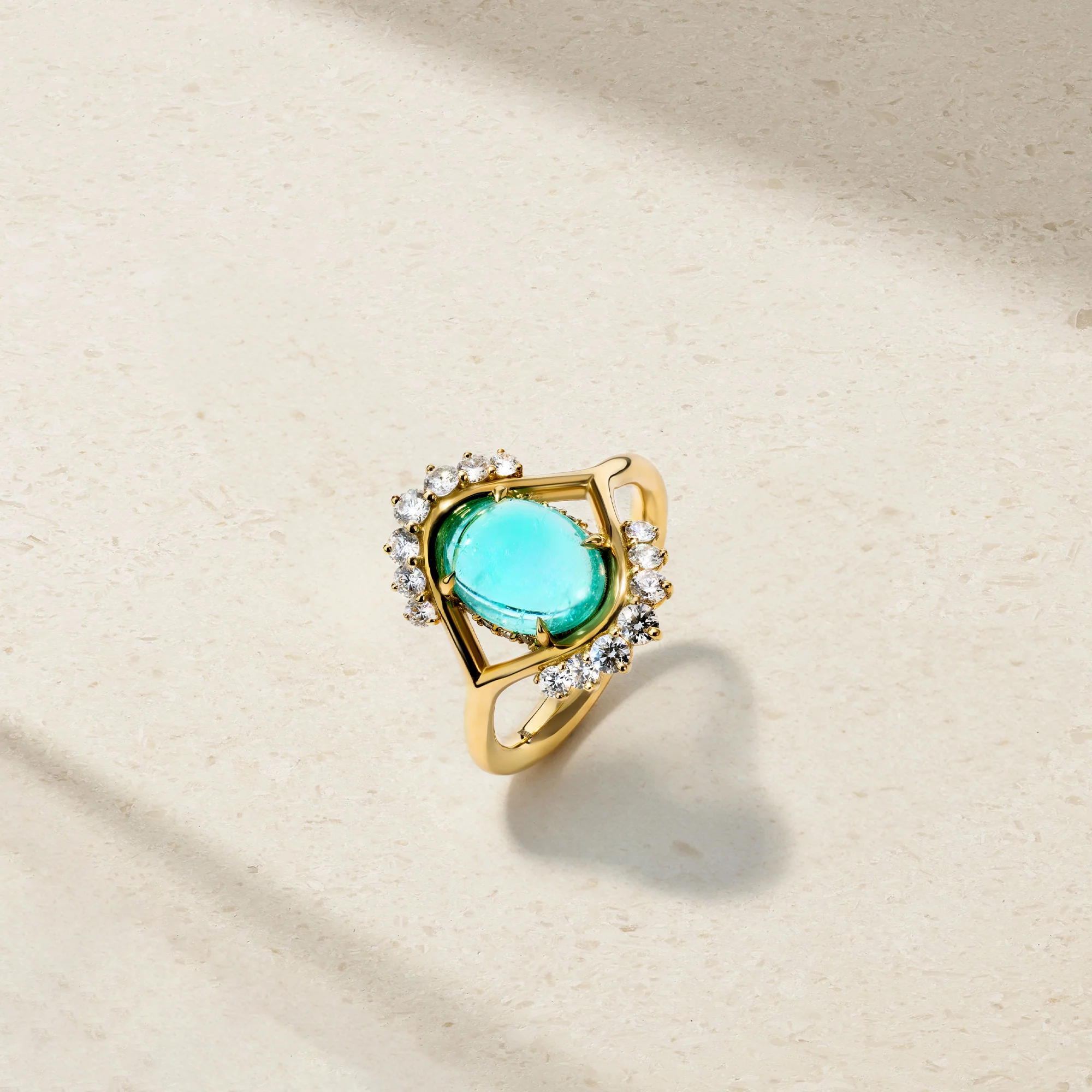 Beholder Paraiba and Diamond Ring - Image 3