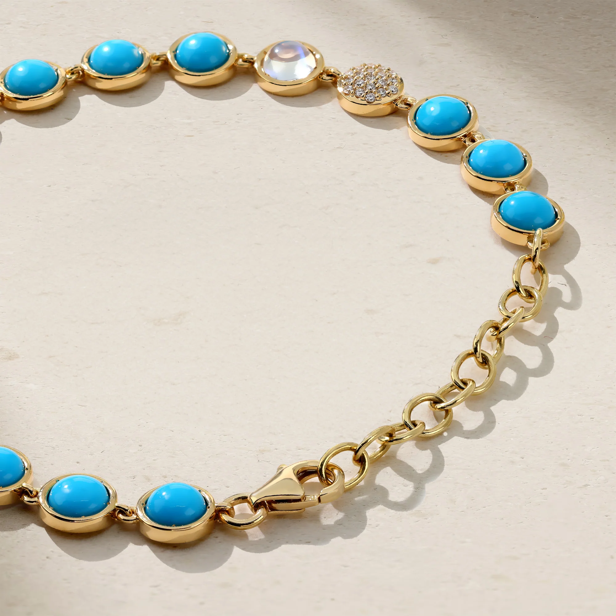Bubble Turquoise and Diamond Bracelet - Image 3