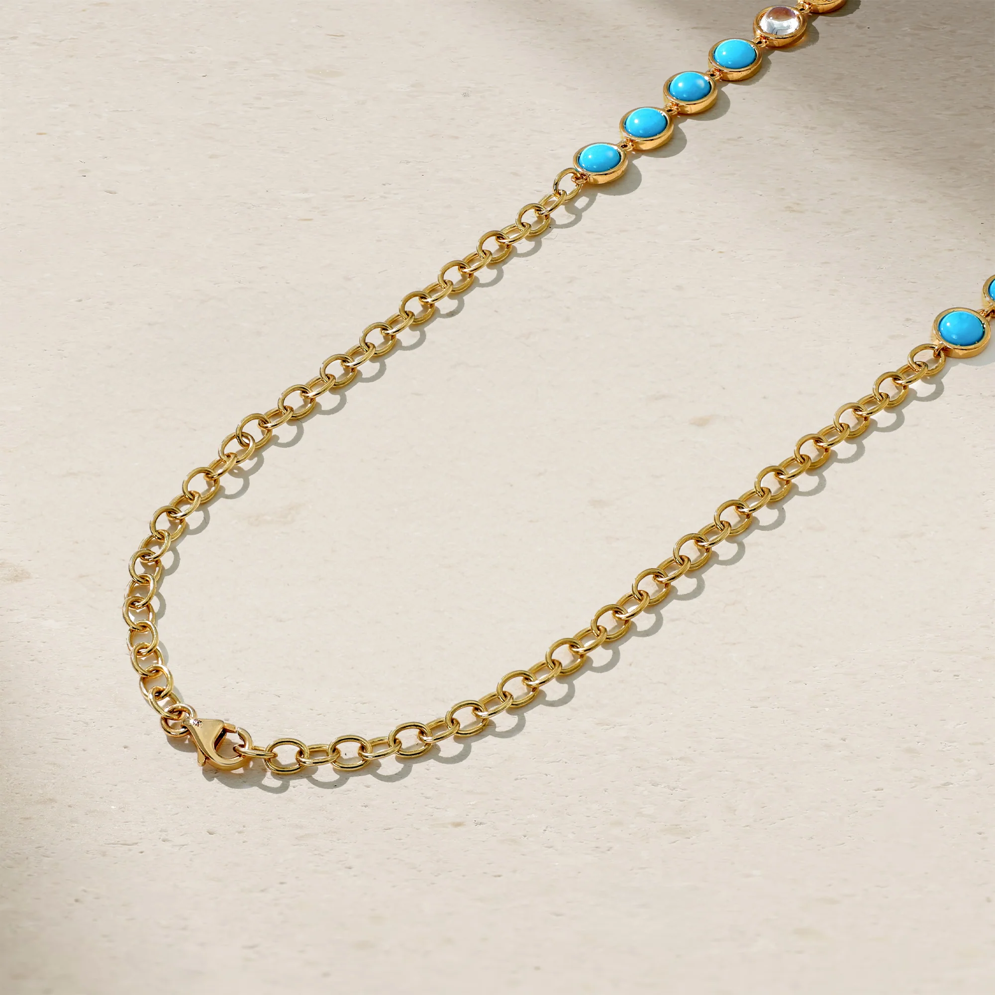 Bubble Turquoise and Diamond Necklace - Image 4
