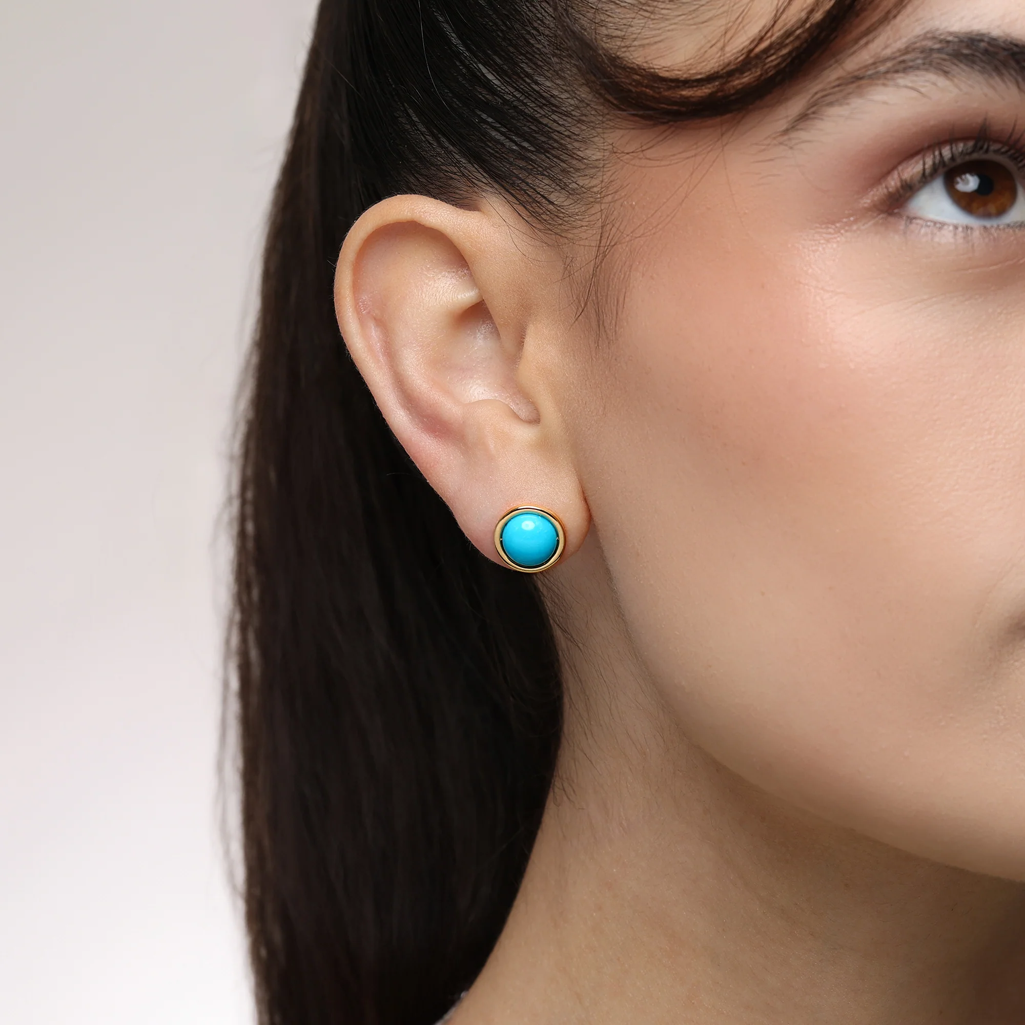 Bubble Turquoise Stud Earring - Image 2