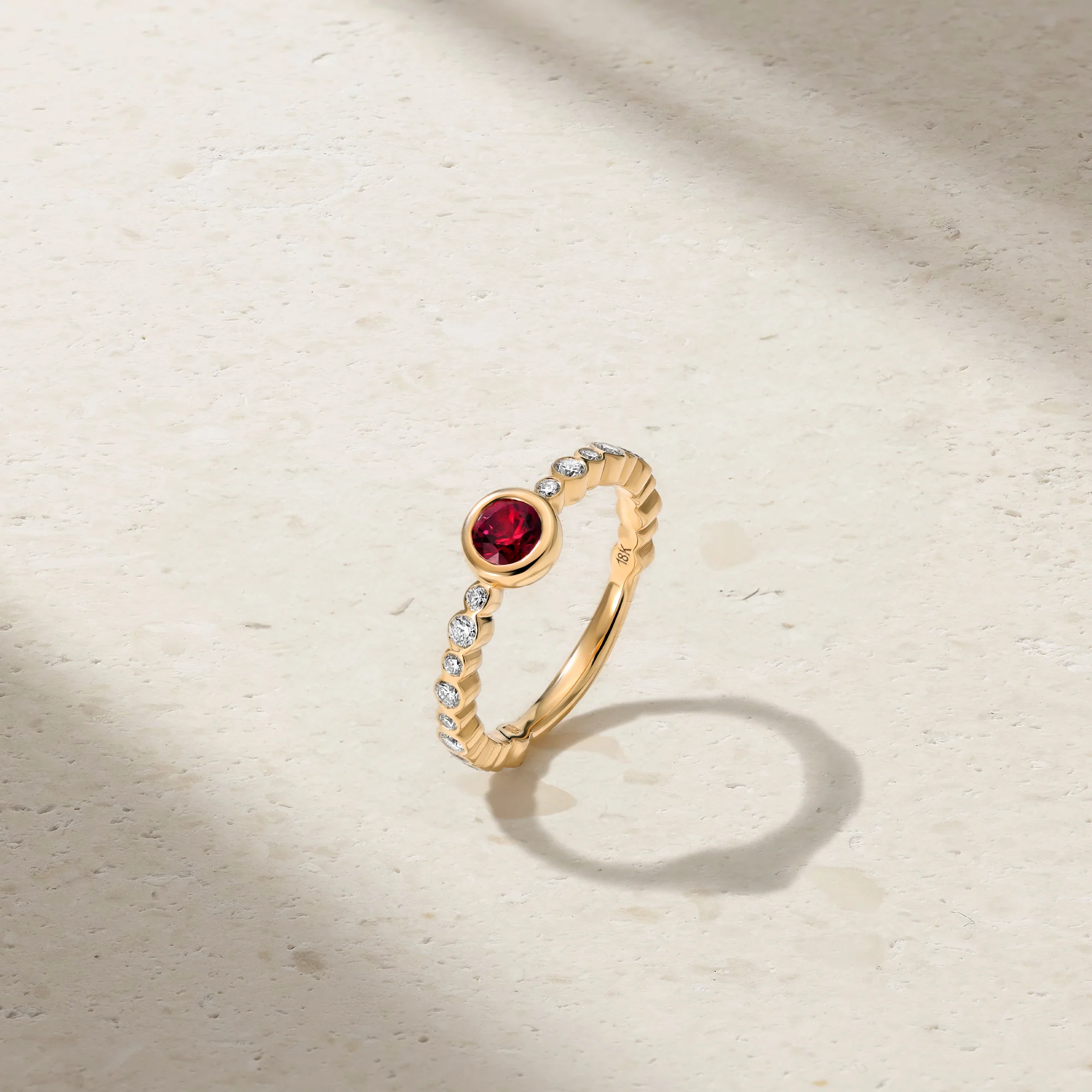 Bubbly Crescendo Ruby and Diamond Ring - Image 2