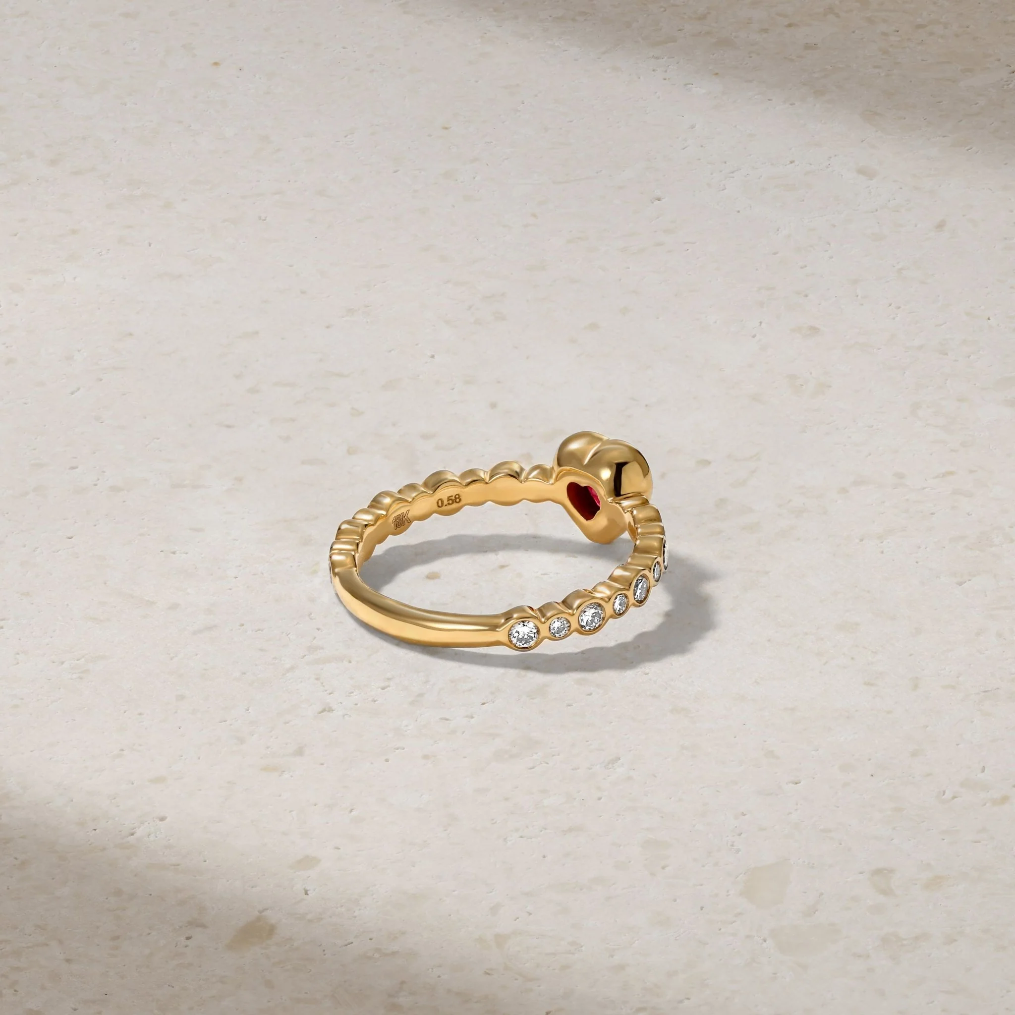 Bubbly Dilara Ruby and Diamond Ring - Image 3