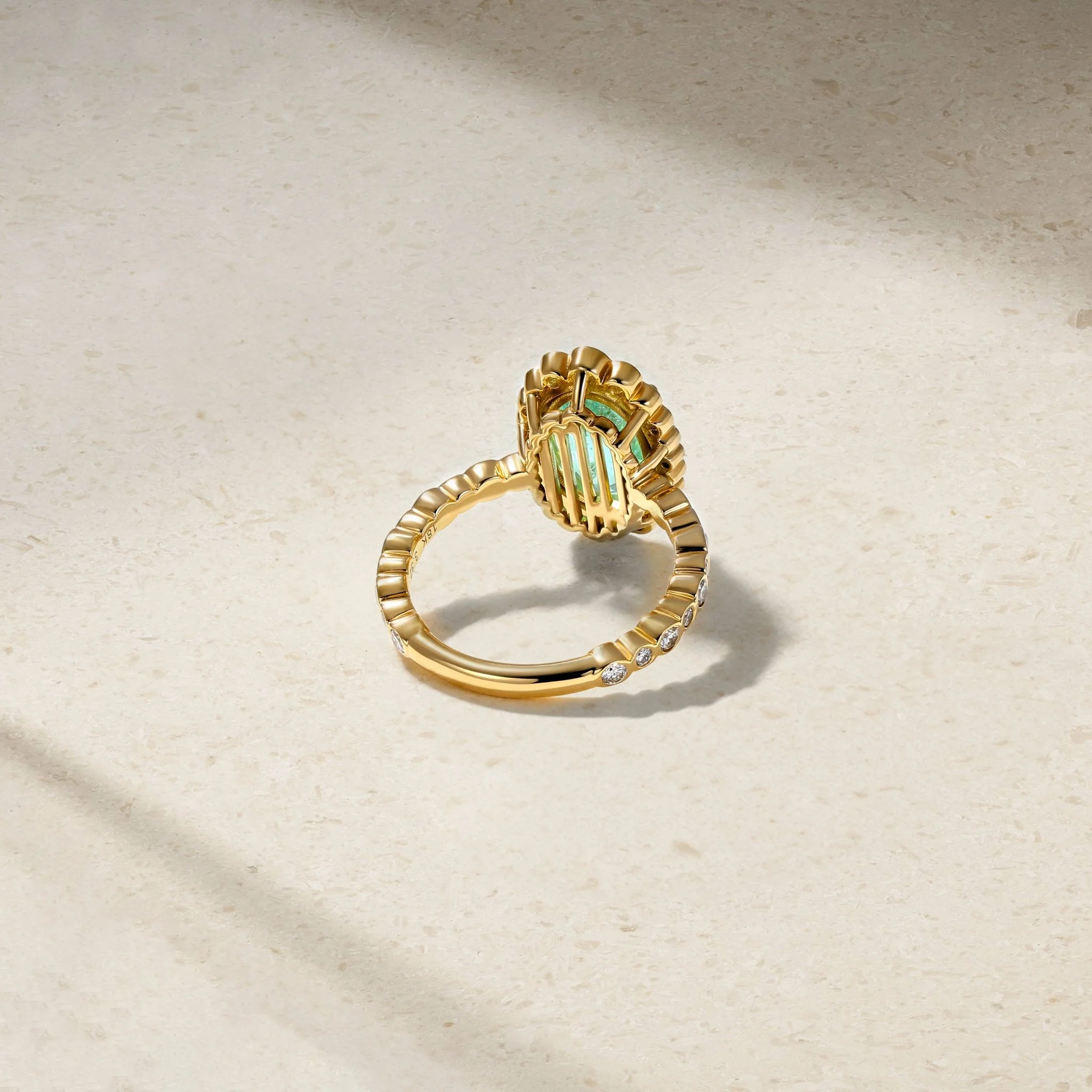 Bubbly One of a Kind Paraiba and Diamond Ring - Image 4