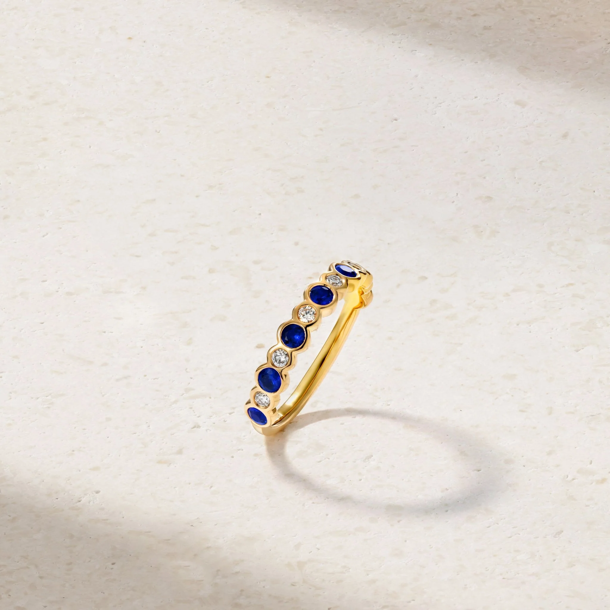 Bubbly Sapphire and Diamond Ring - Image 3