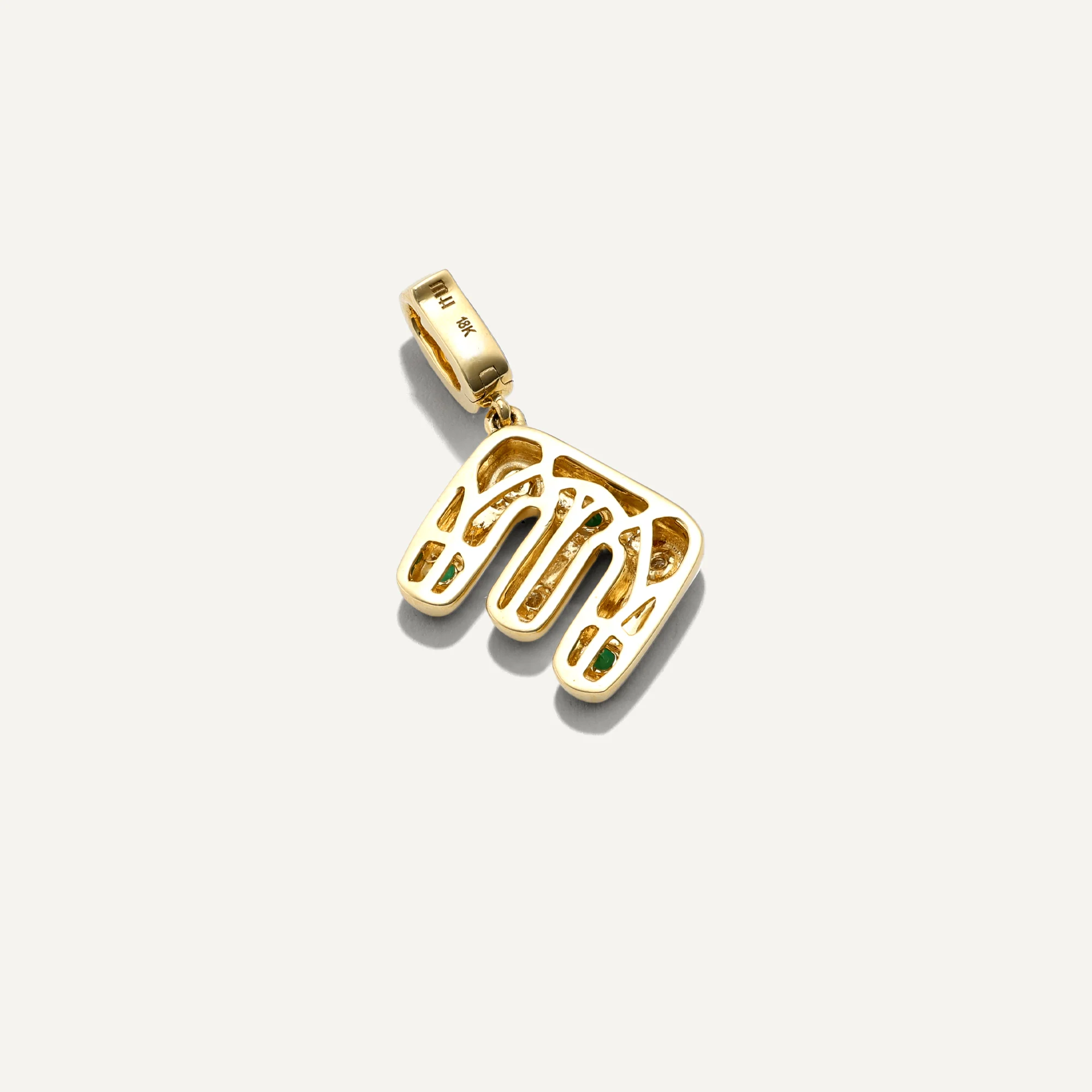 Burnished Mini Letter "E" Clip-On Charm - Image 2