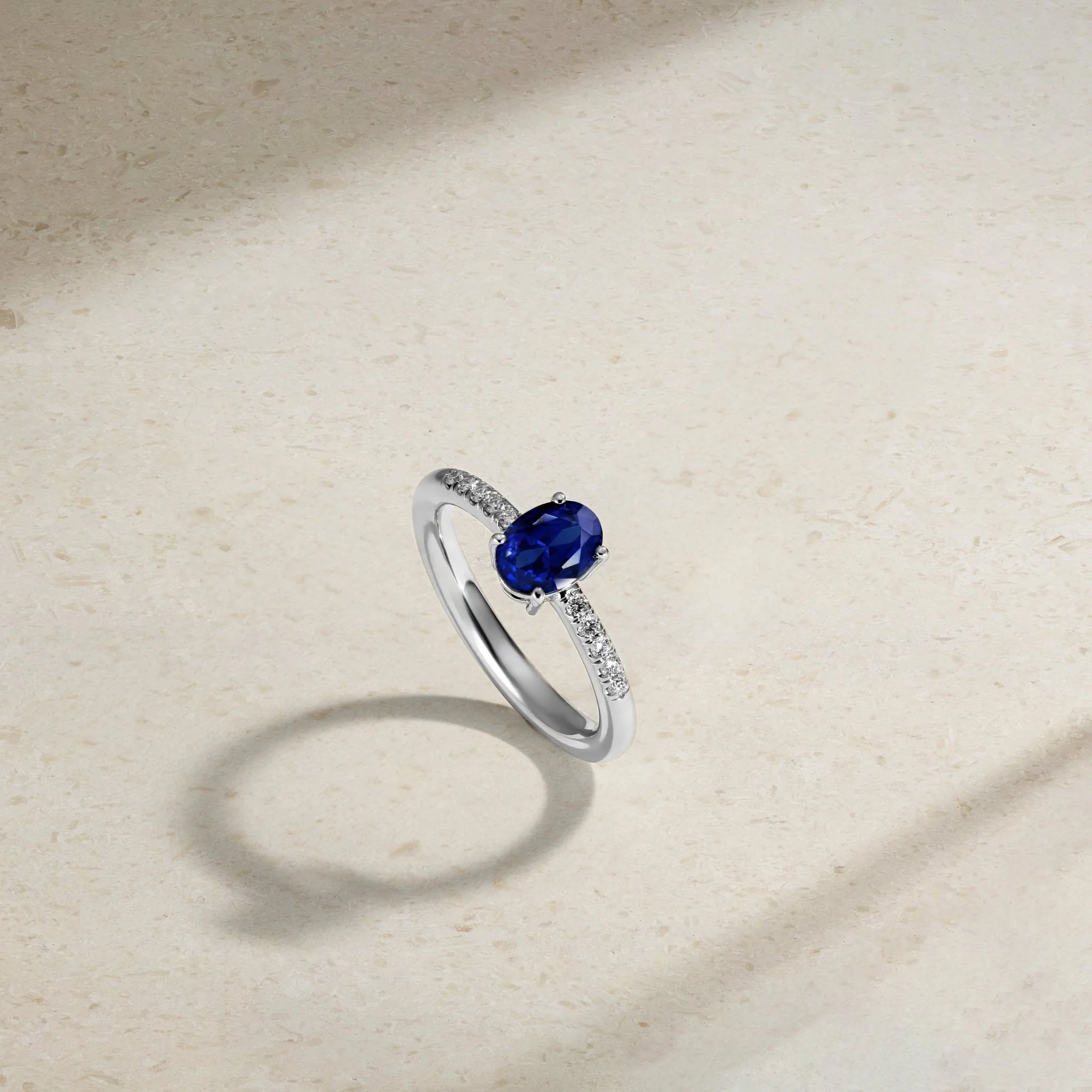 Celeste Sapphire and Diamond Ring - Image 3
