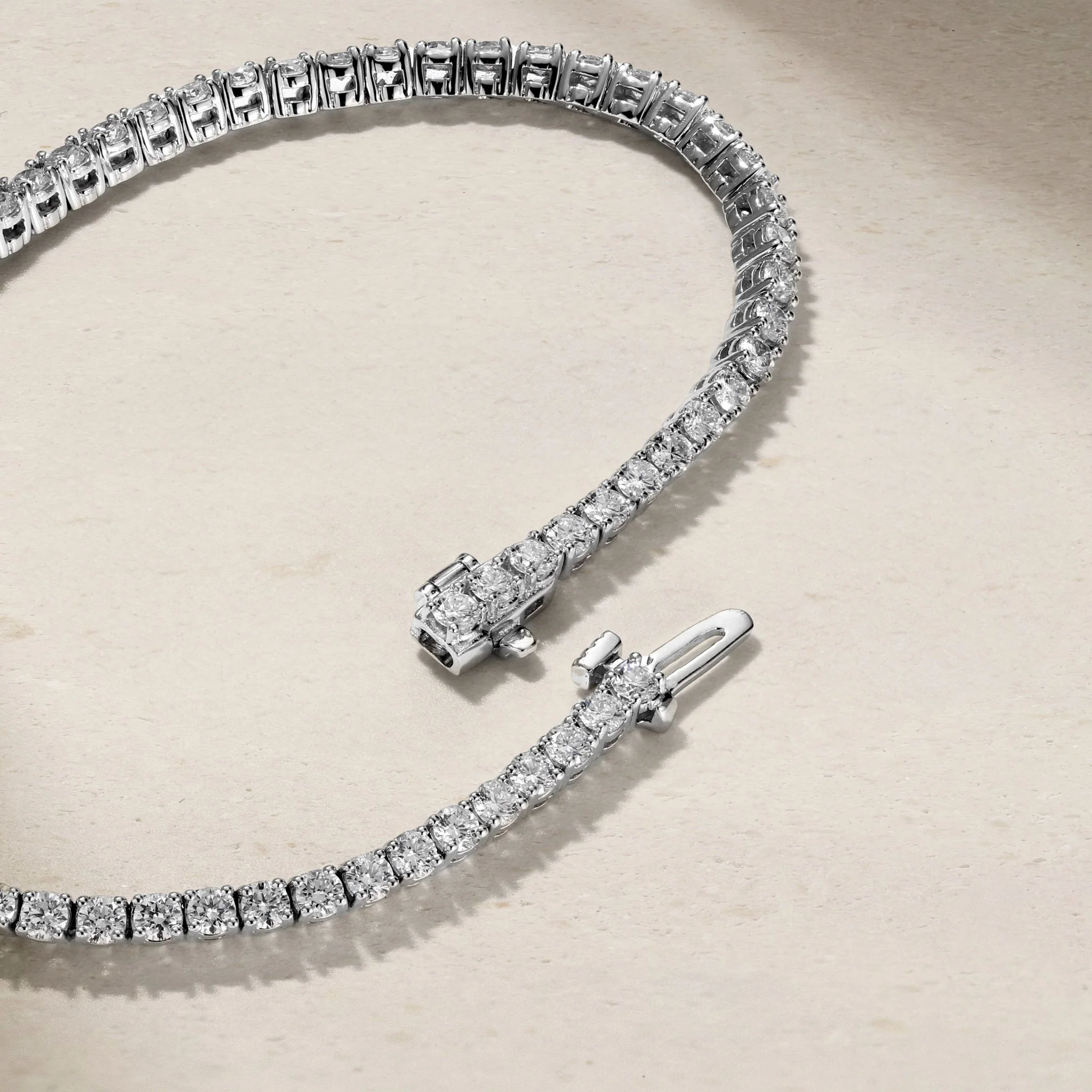 Celeste Sapphire and Diamond Tennis Bracelet - Image 4