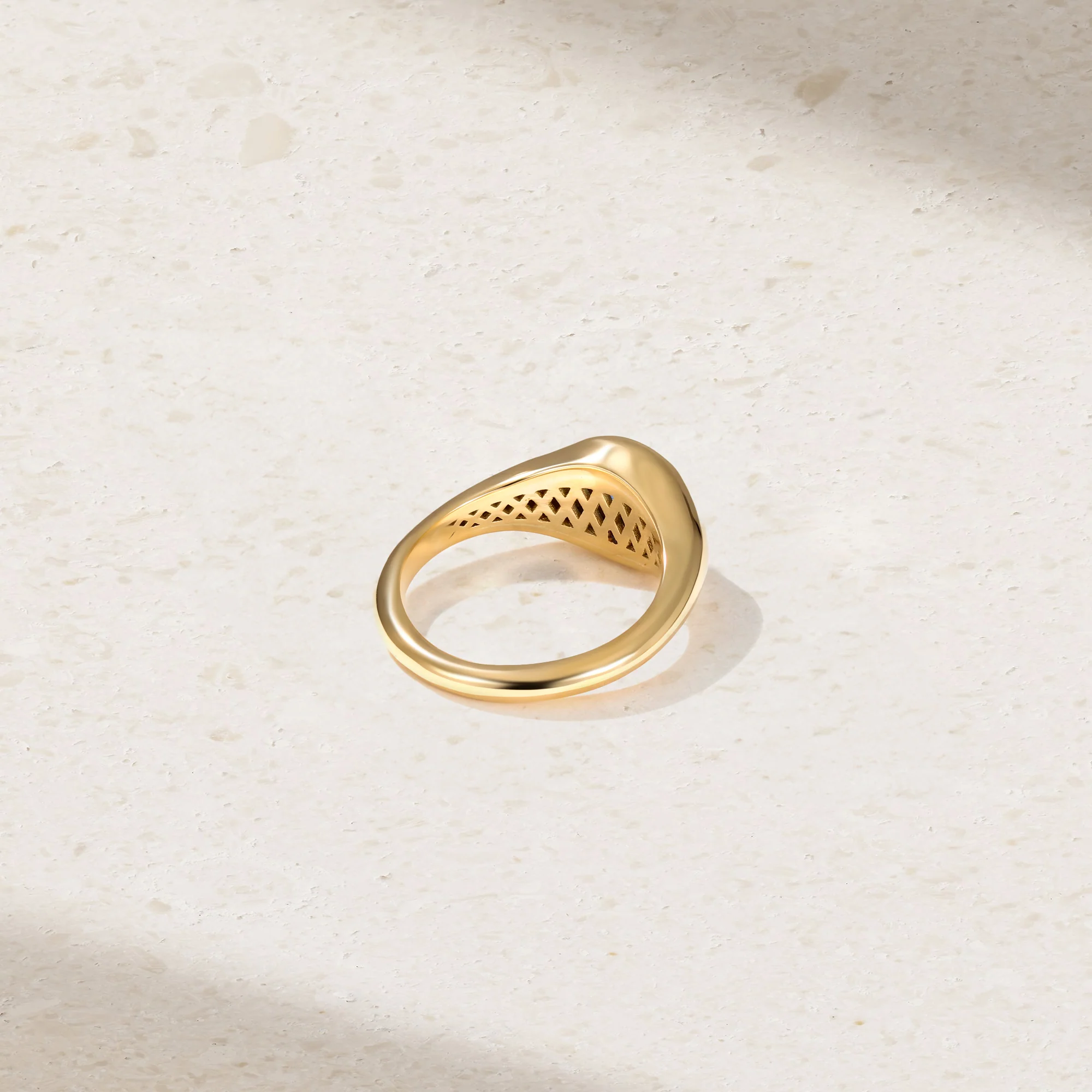 Chunky Grand Sapphire Signet Ring - Image 3