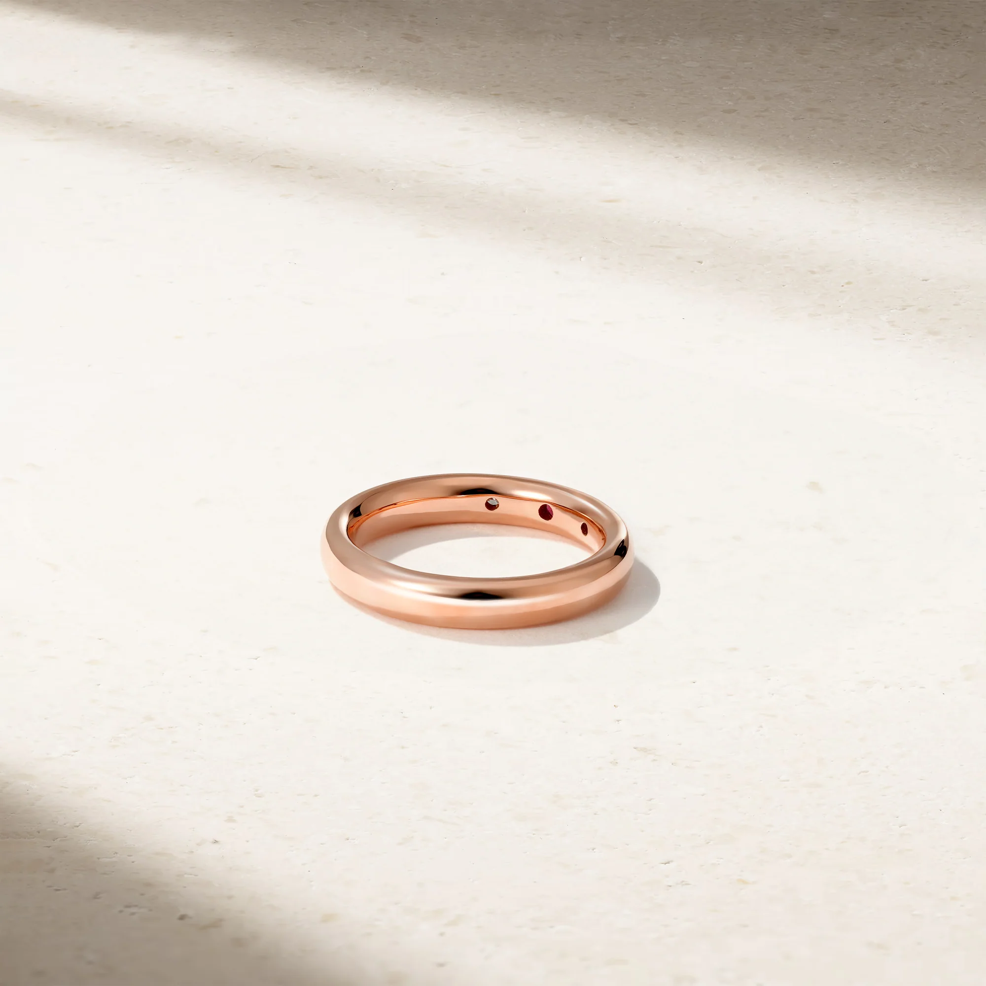 Classic Burnish Ruby and Diamond Band - Image 4