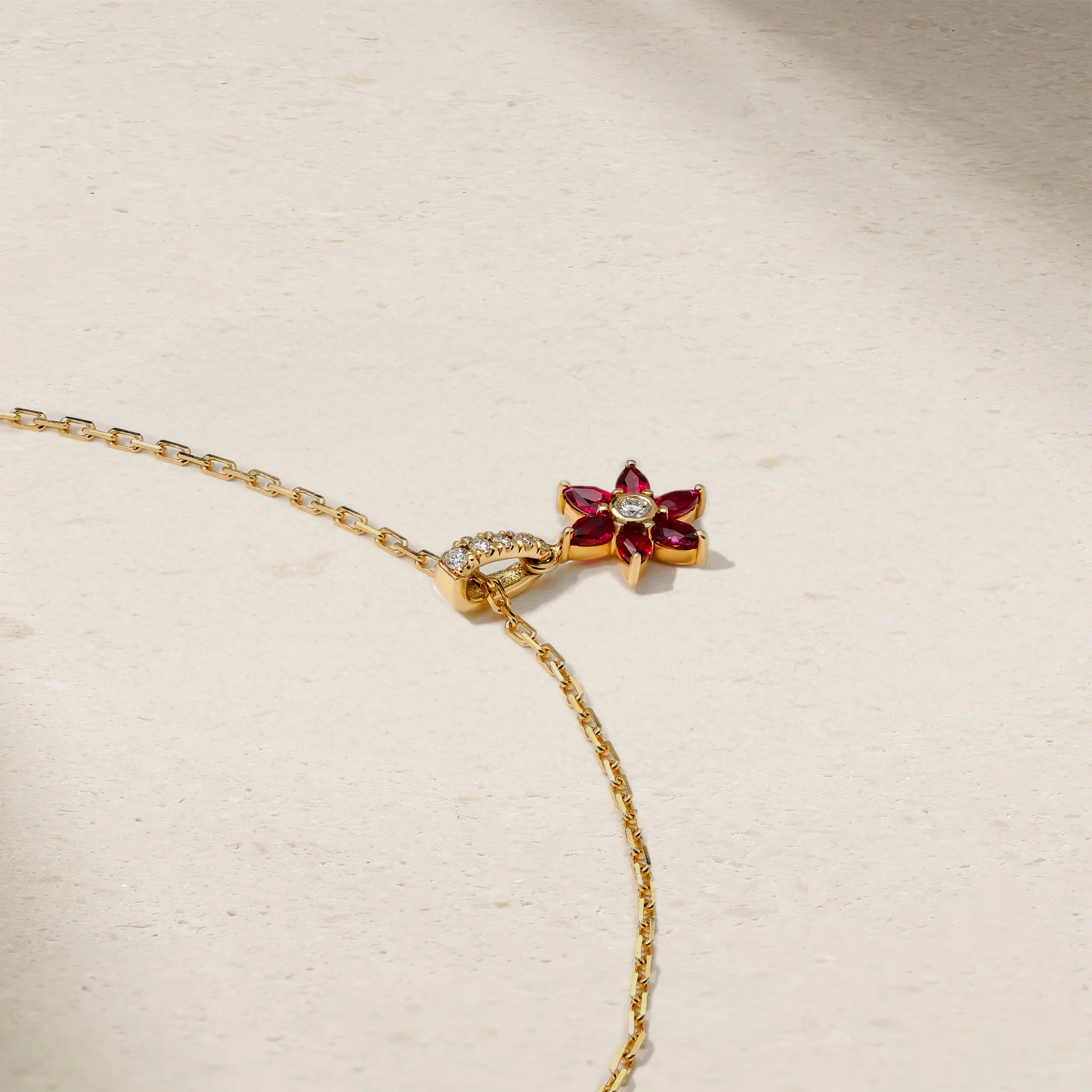 Daffodil Garden Ruby and Diamond Pendant - Image 3