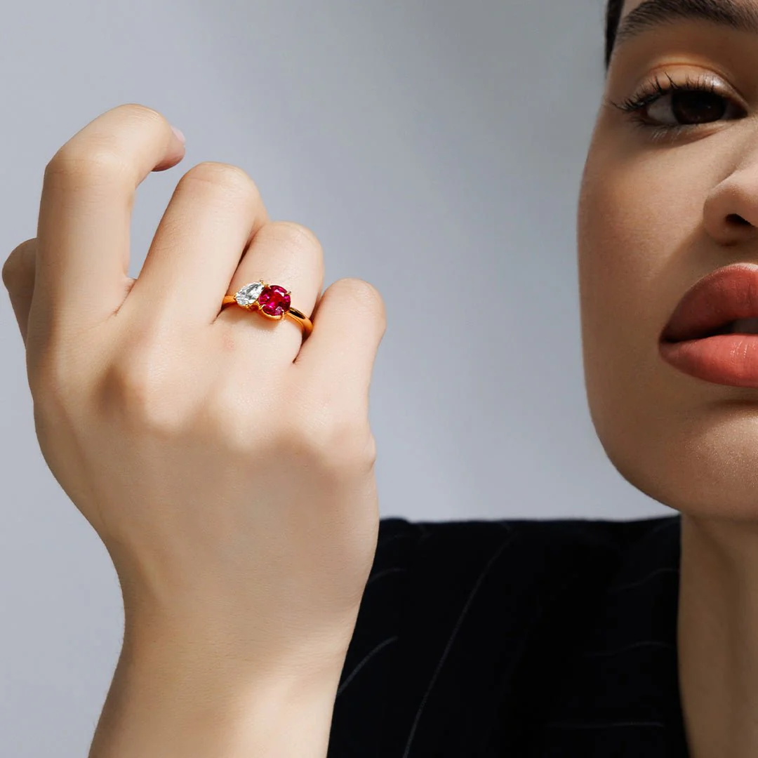 Entre Nous Ruby and Diamond Ring - Image 2