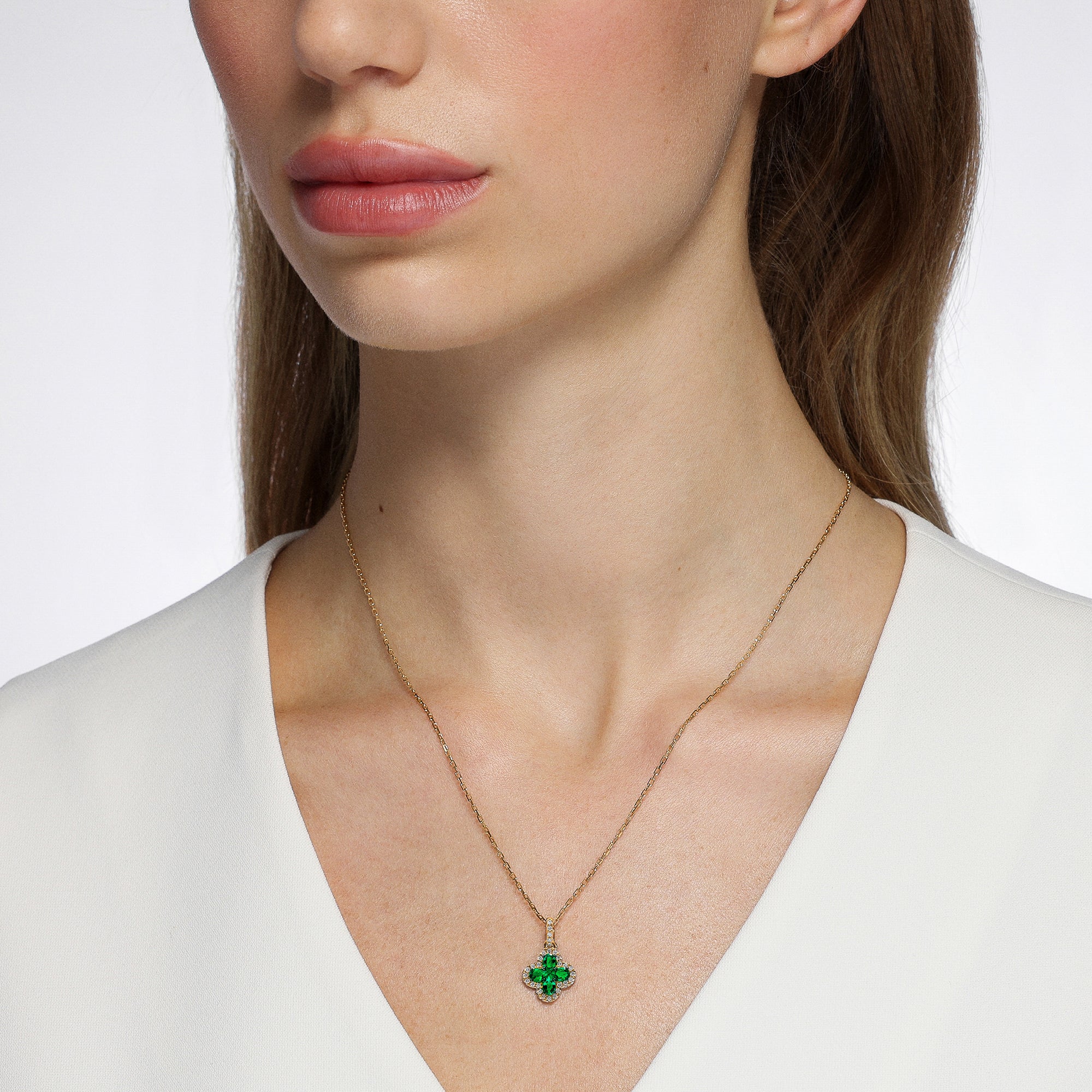Felicity Emerald and Diamond Pendant - Image 2
