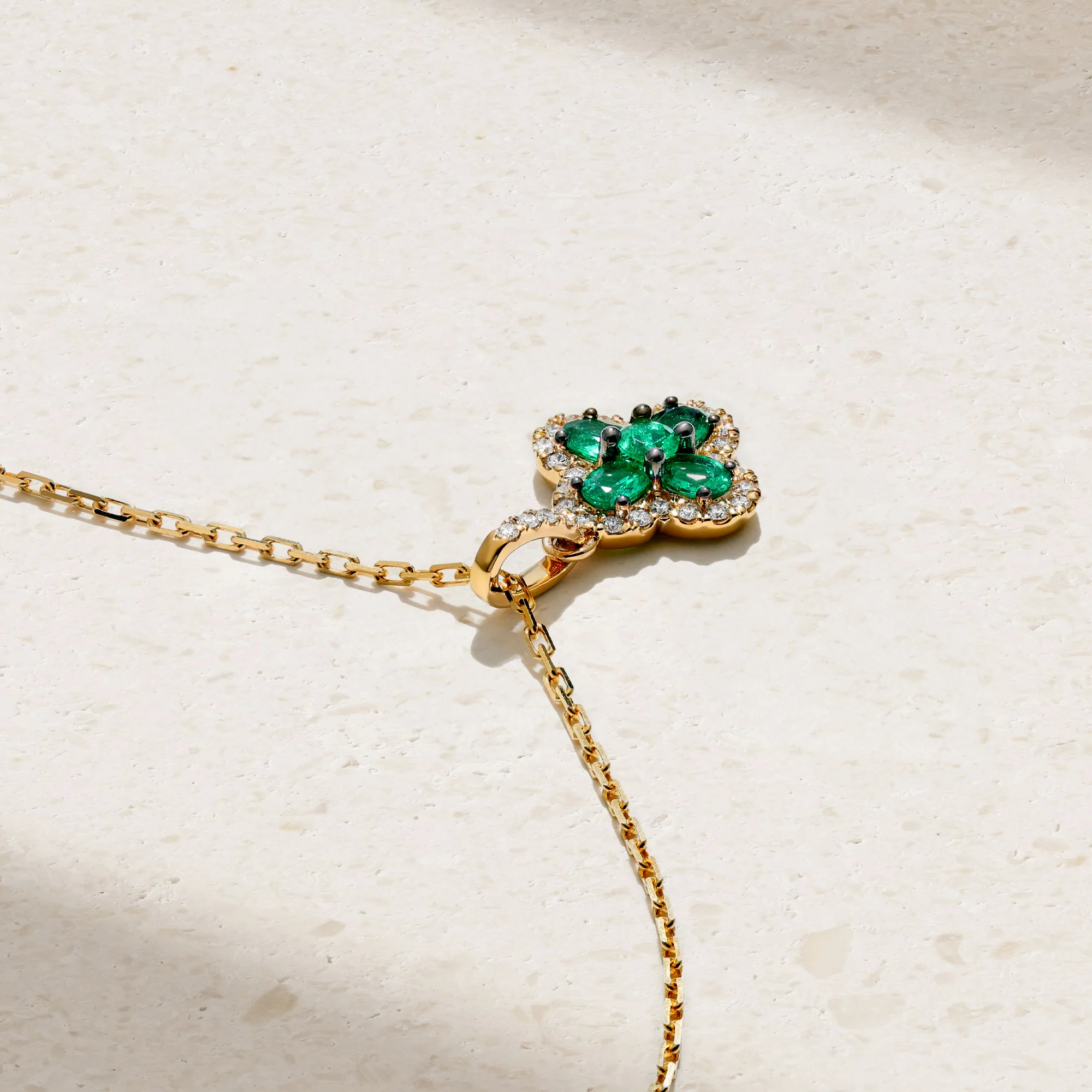 Felicity Emerald and Diamond Pendant - Image 3