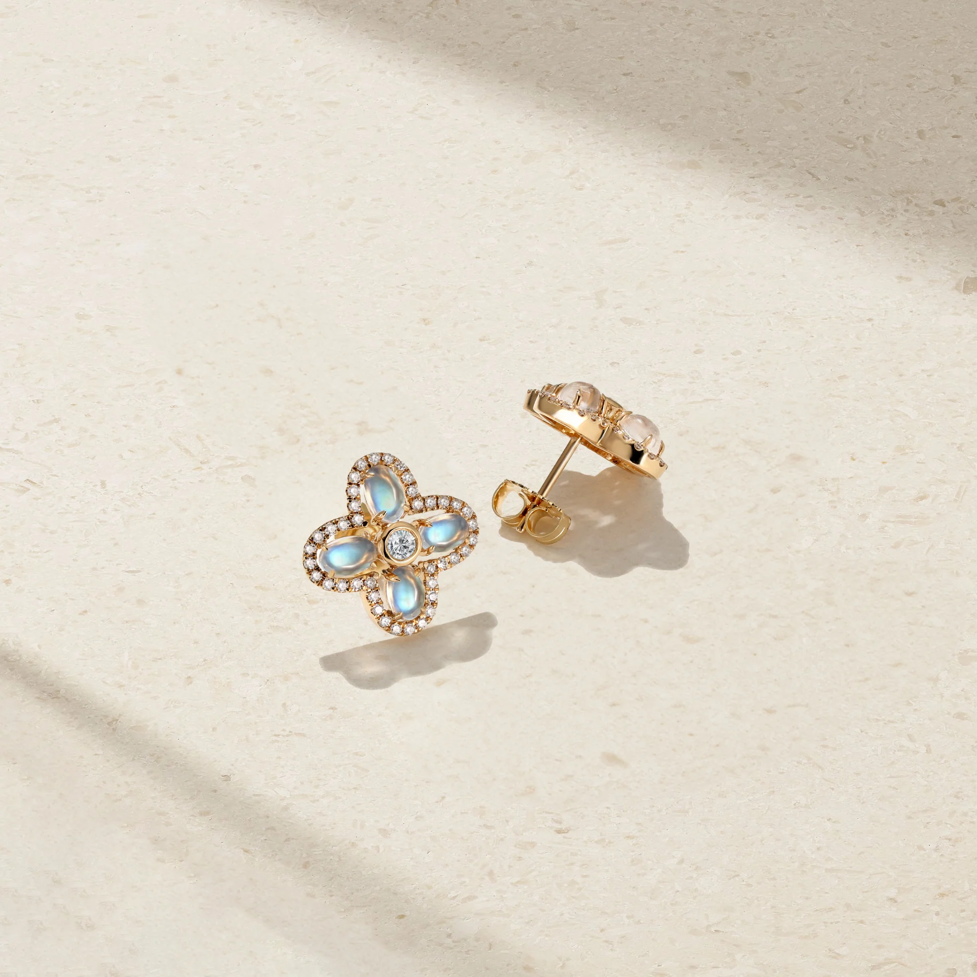 Felicity Moonstone and Diamond Earrings - Image 3