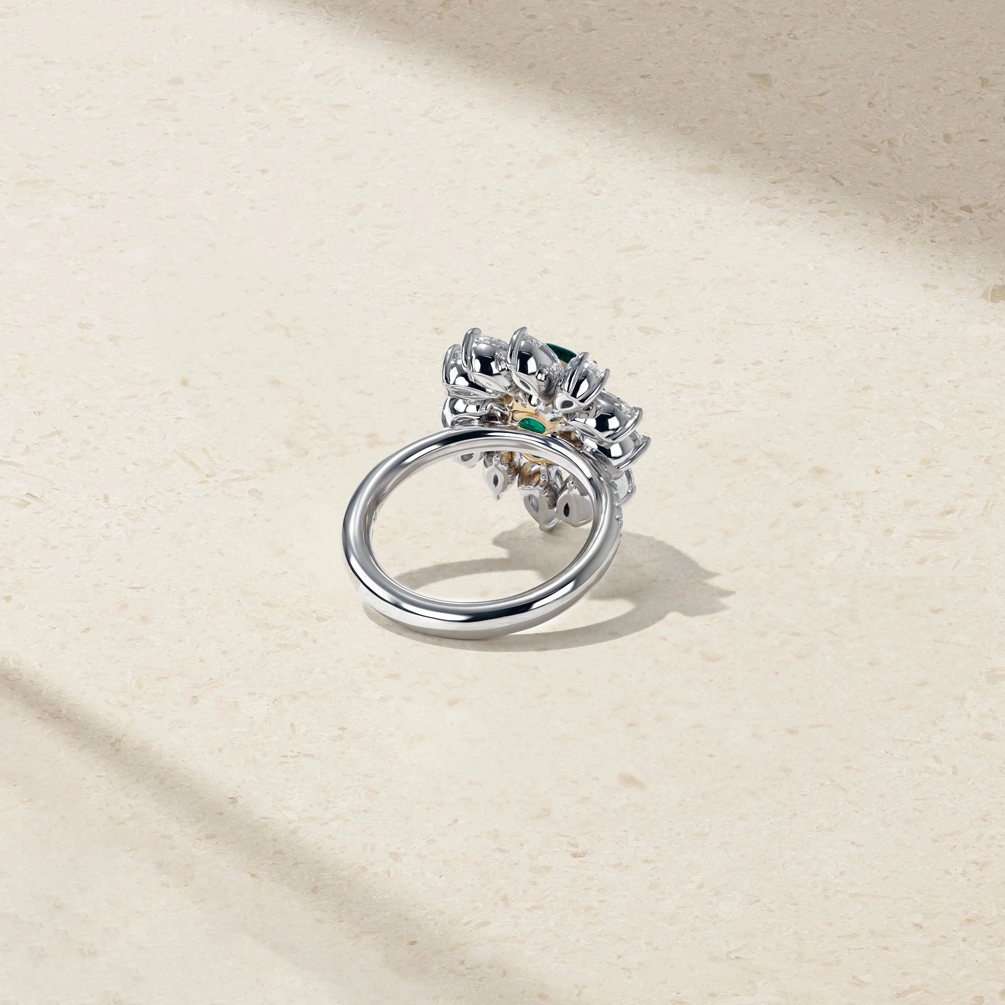 Grand Dahlia Emerald Ring - Image 3