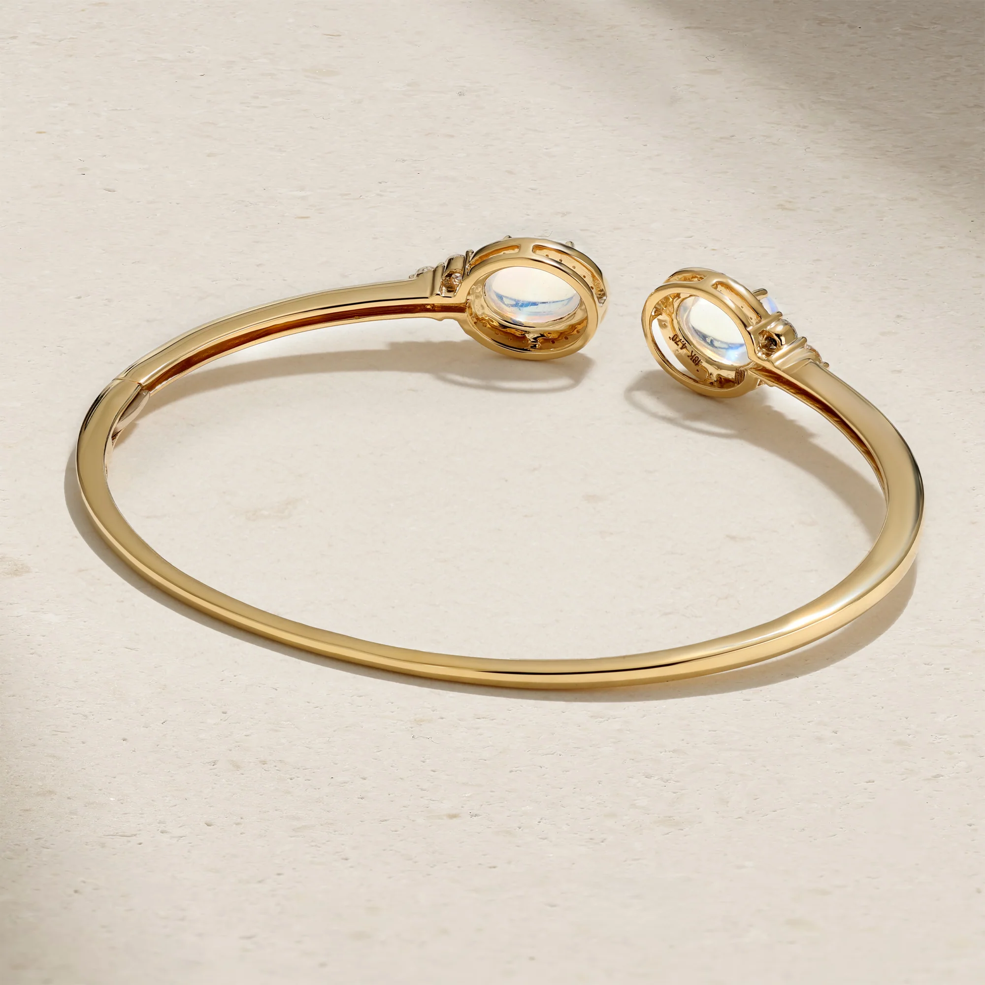 Grapevine Moonstone and Diamond Bangle - Image 3