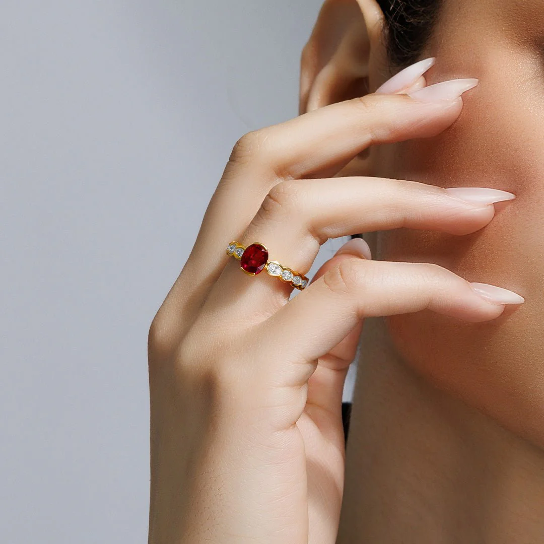 Groovy Ruby and Diamond Ring - Image 4