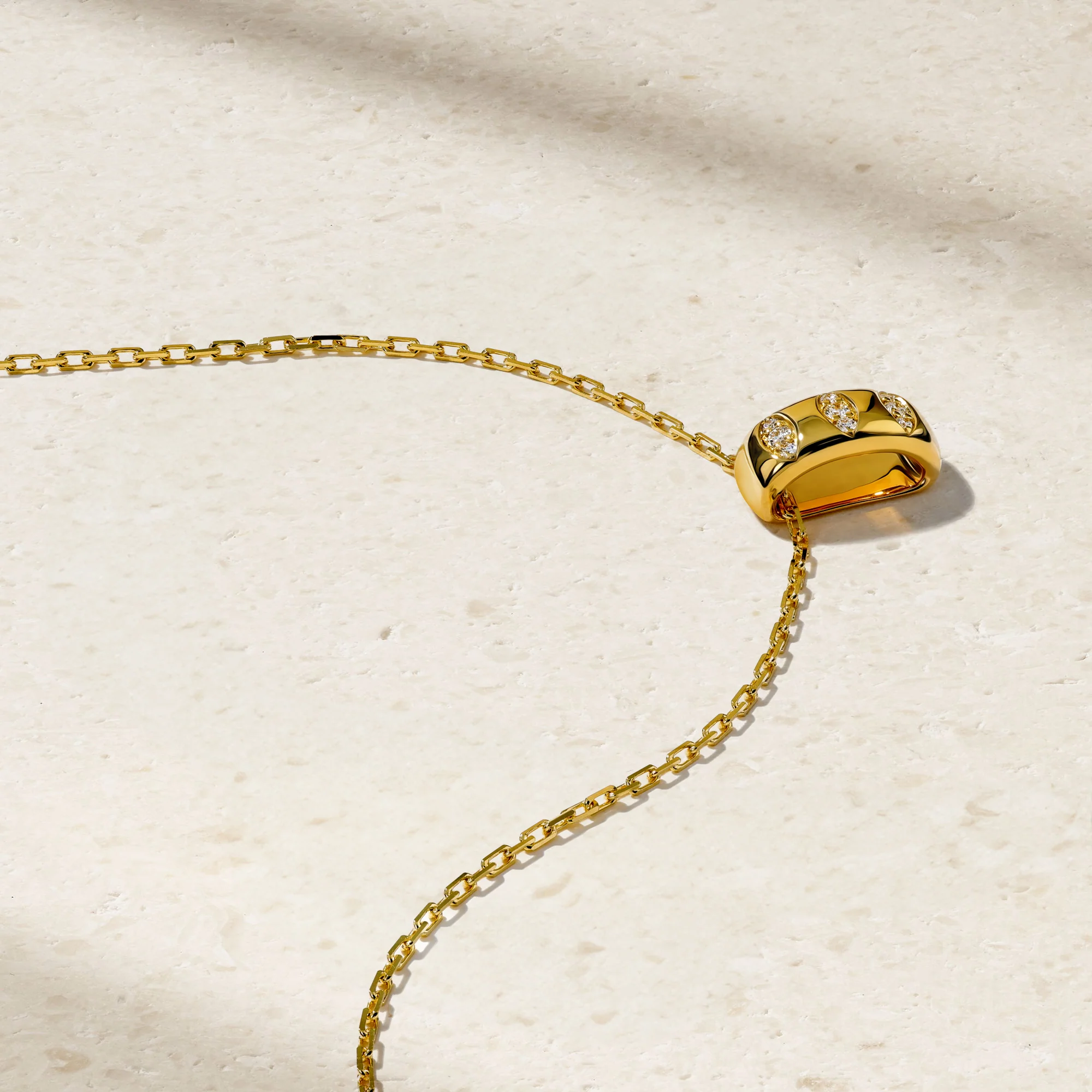 Guardian Pavé Diamond Barrel Pendant - Image 2