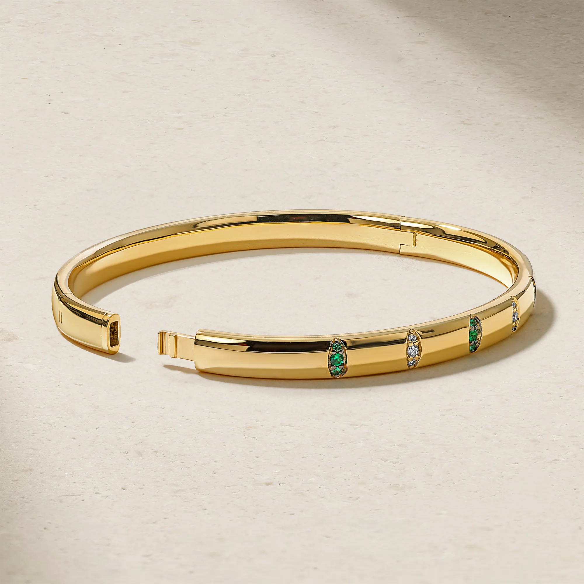 Guardian Pavé Emerald Bangle - Image 2