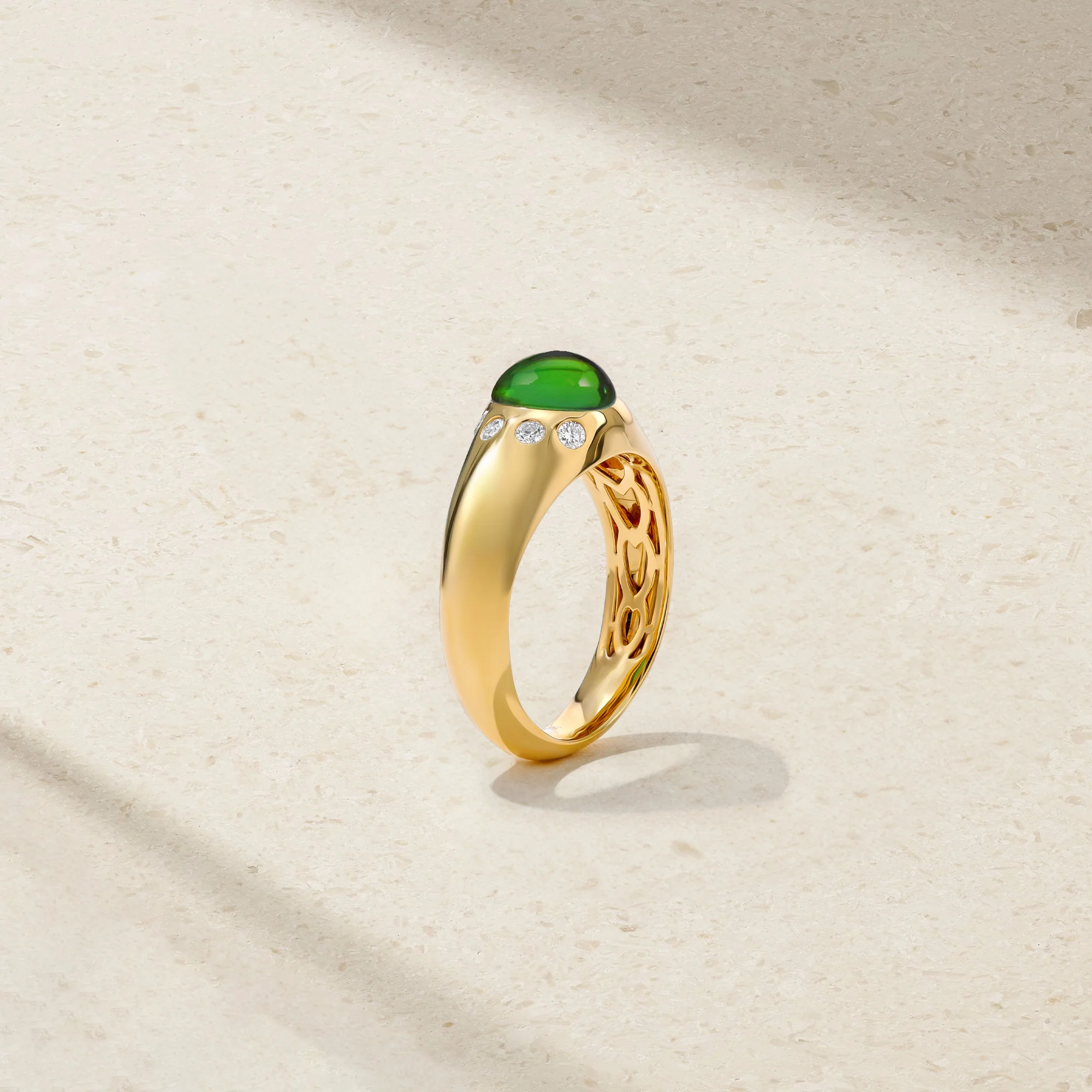Gumdrop Green Tourmaline Cigar Band - Image 2