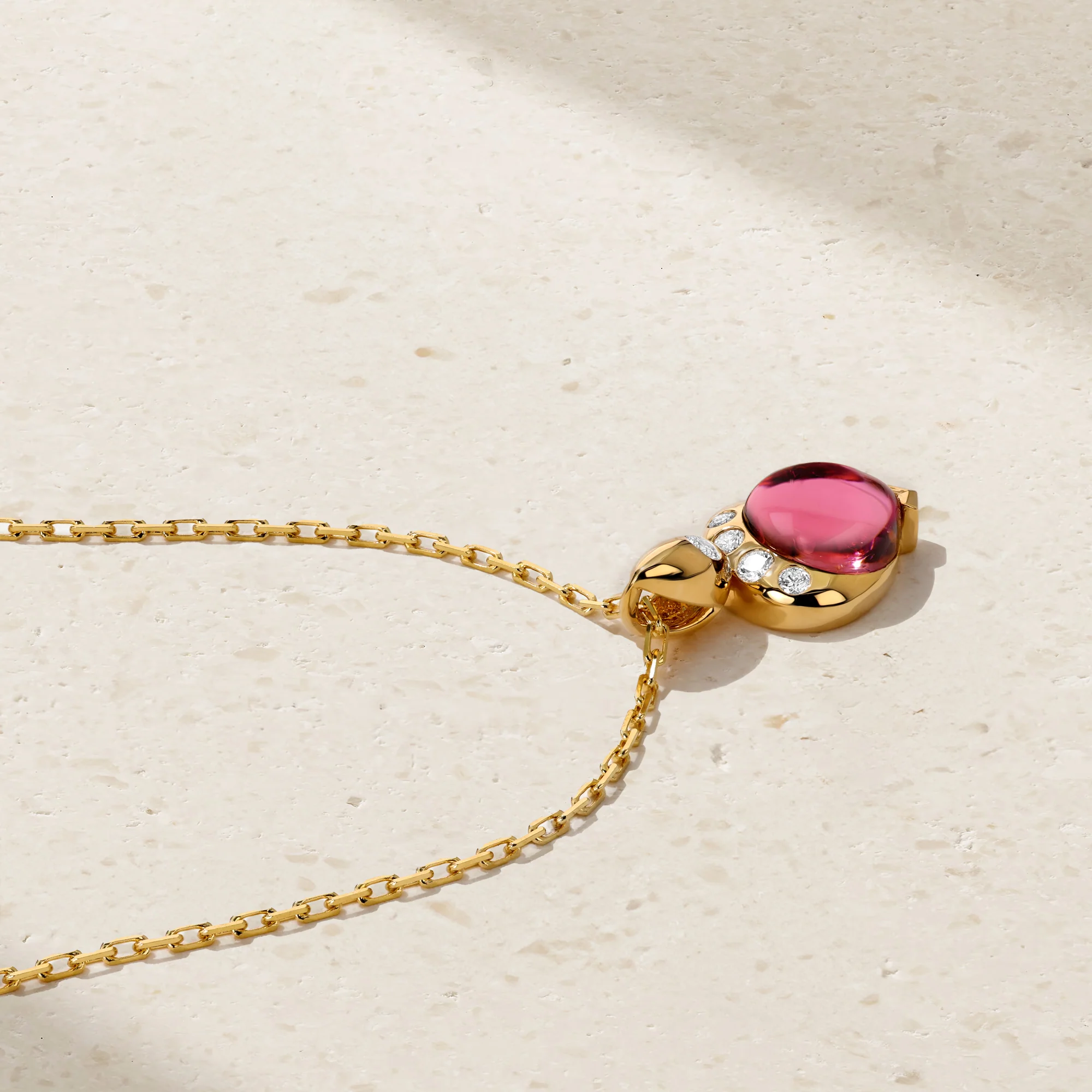 Gumdrop Pink Tourmaline Pendant - Image 2