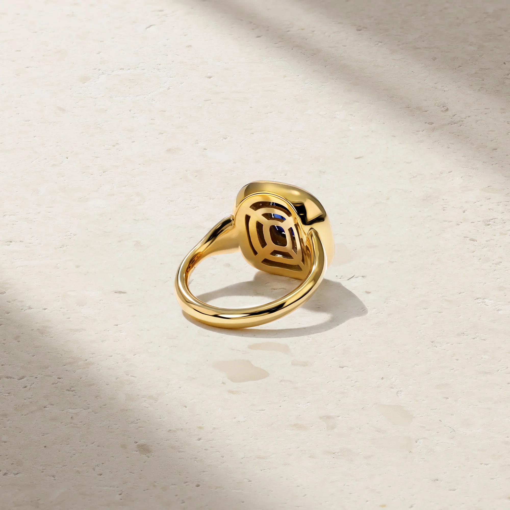 Heirloomed Grand Cushion Sapphire Ring - Image 3