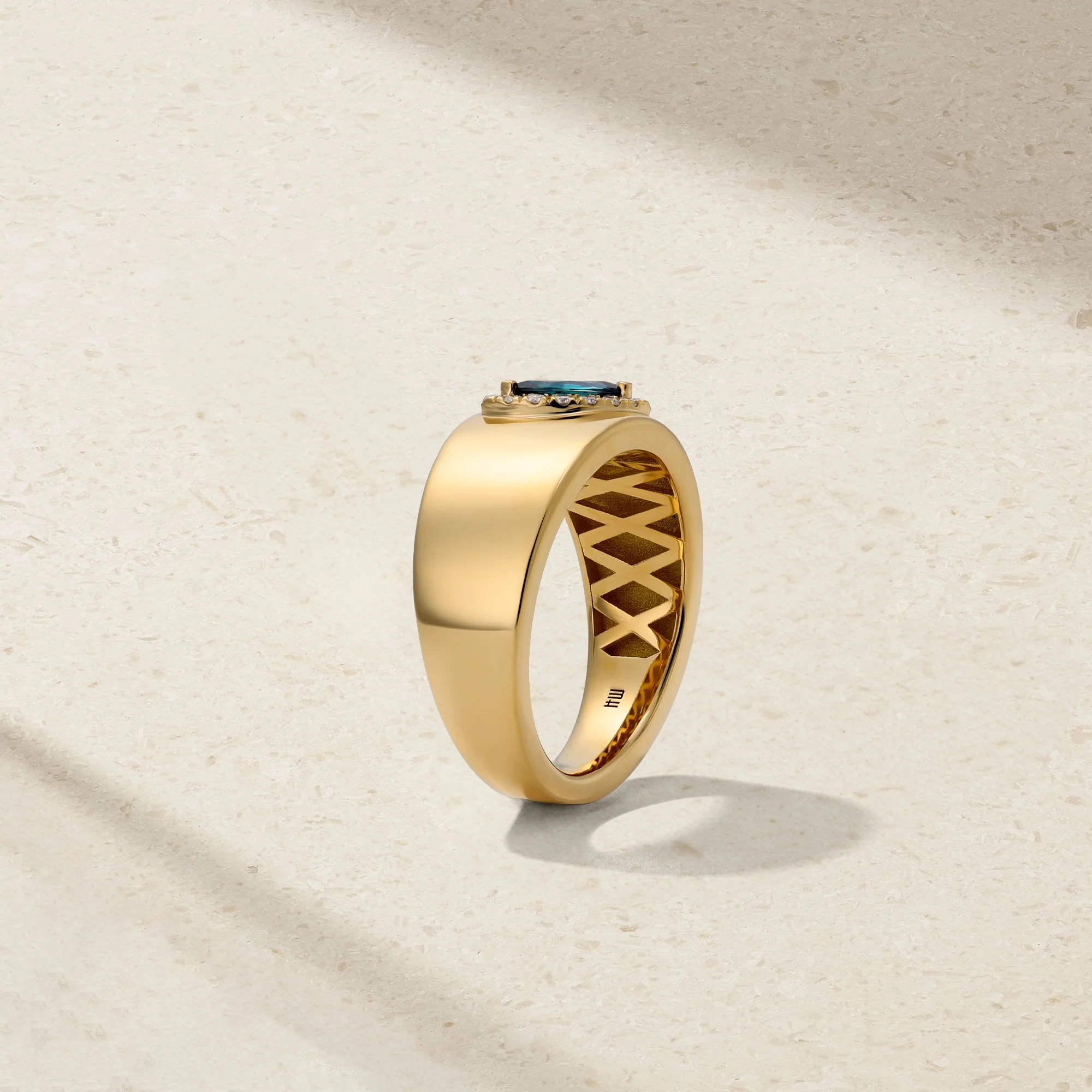Heirloomed Marquise Alexandrite Cigar Band - Image 2