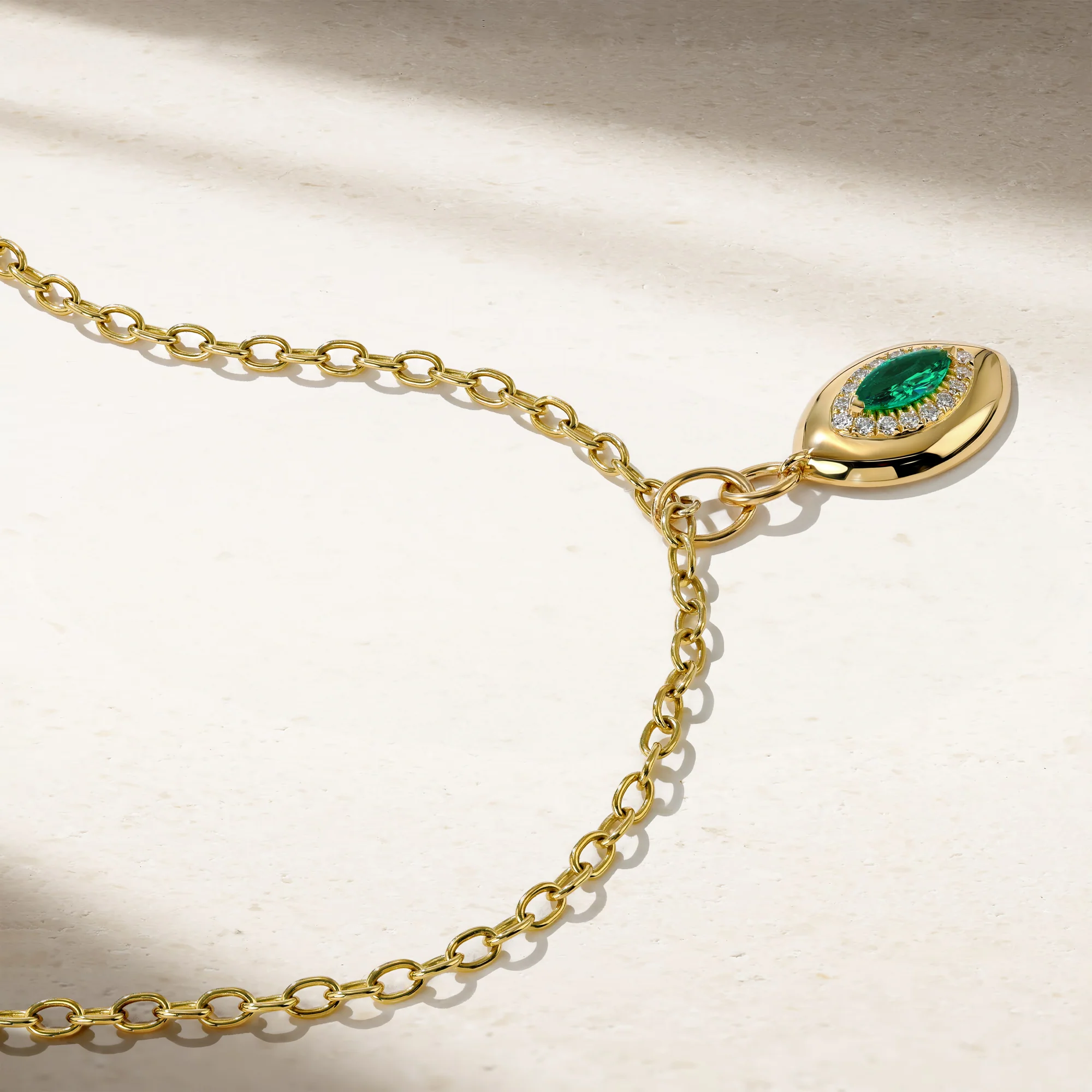 Heirloomed Marquise Emerald Pendant - Image 2