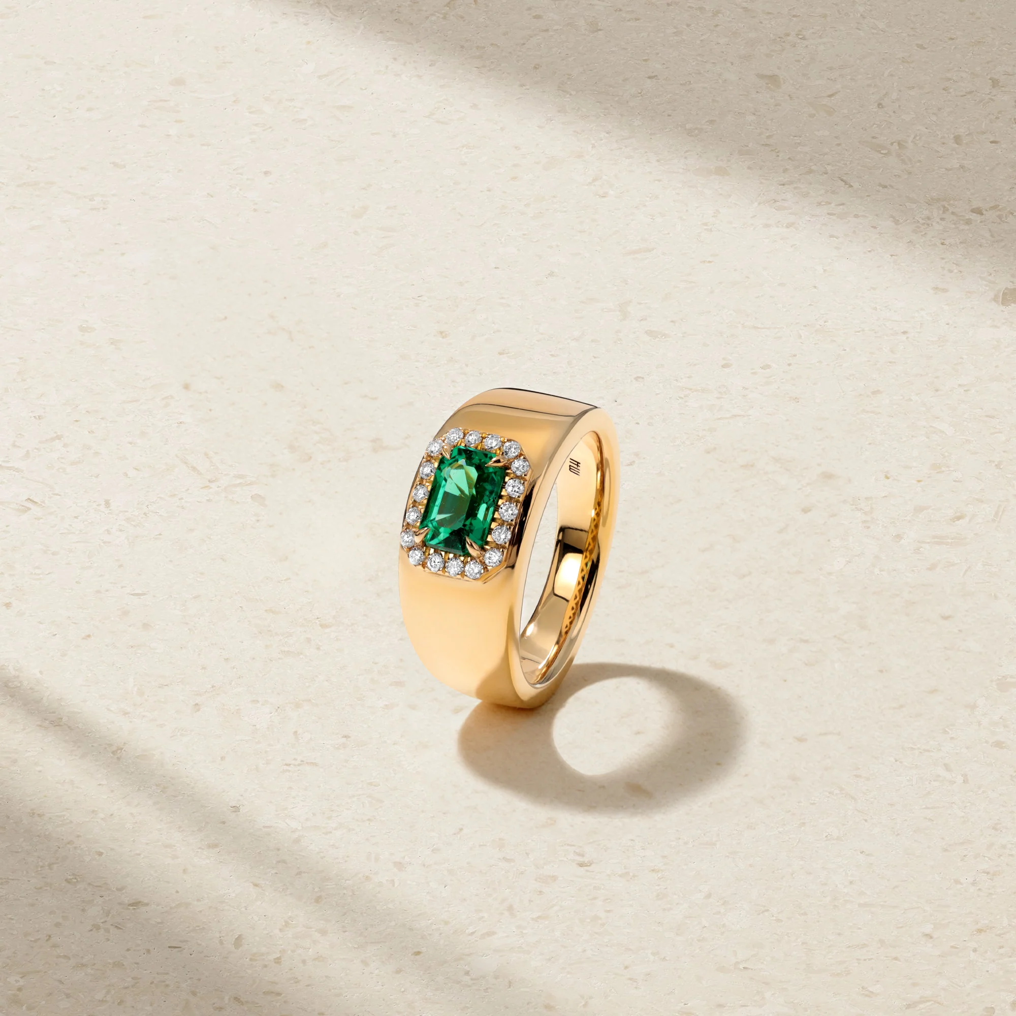 Heirloomed Octagonal Emerald Cigar Band - Image 3