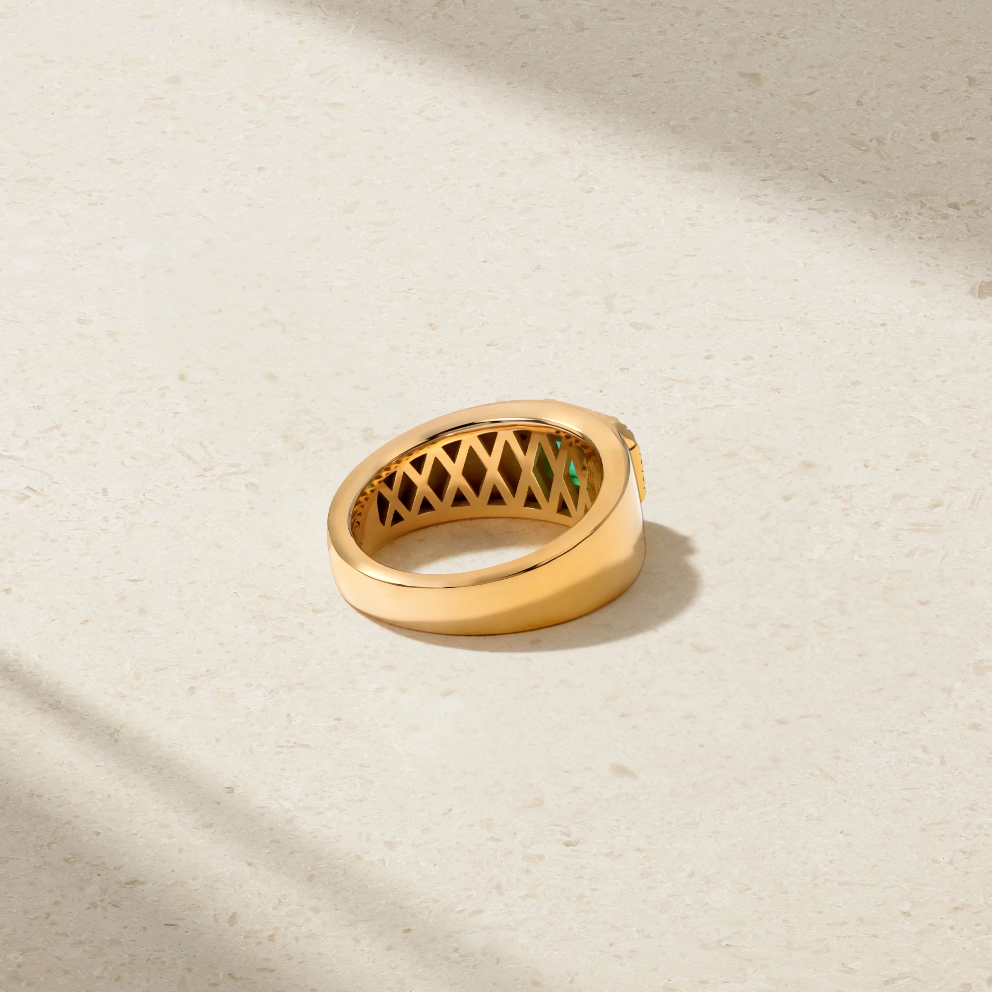 Heirloomed Octagonal Emerald Cigar Band - Image 4