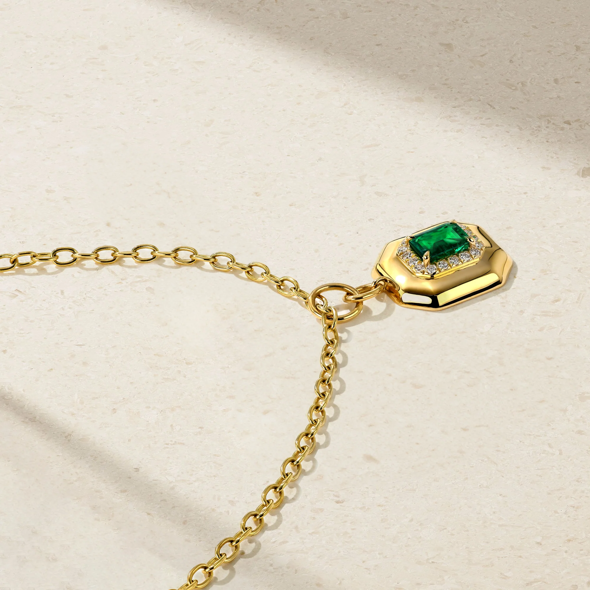 Heirloomed Octagonal Emerald Pendant - Image 3