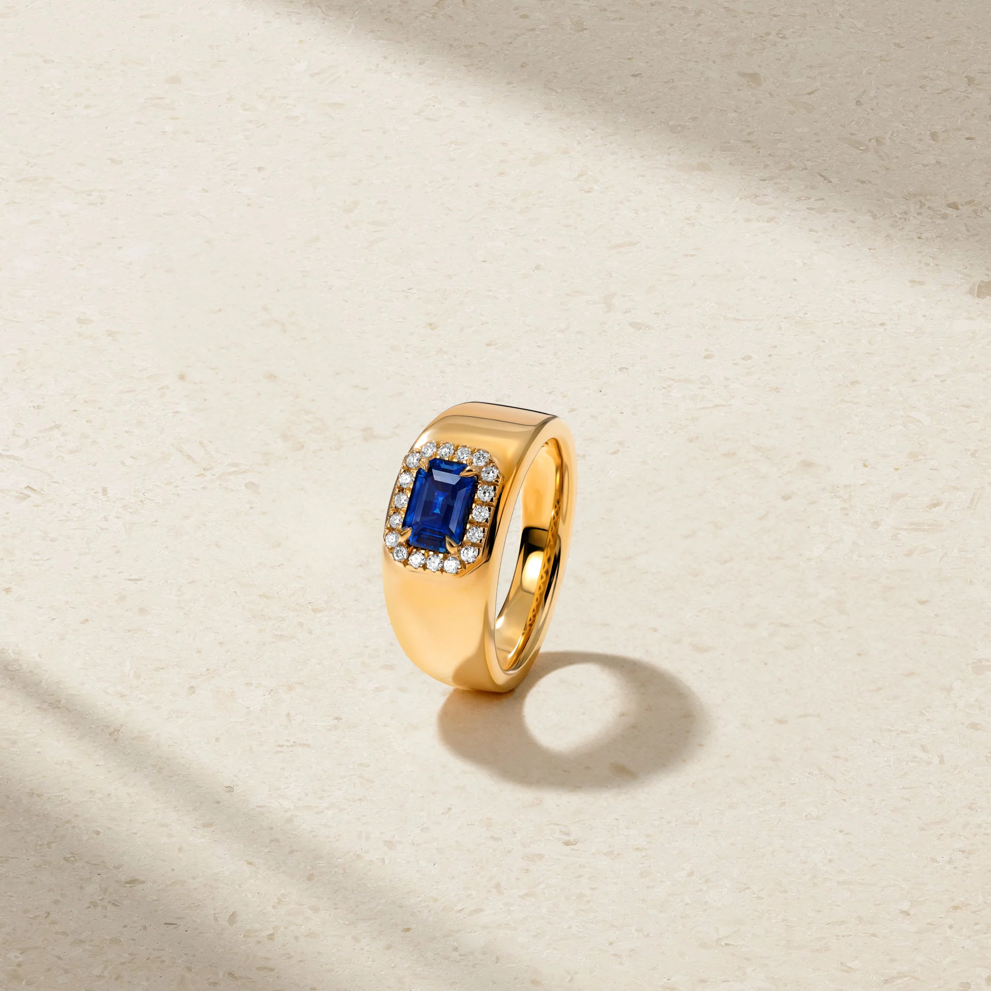 Heirloomed Octagonal Sapphire Cigar Band - Image 3