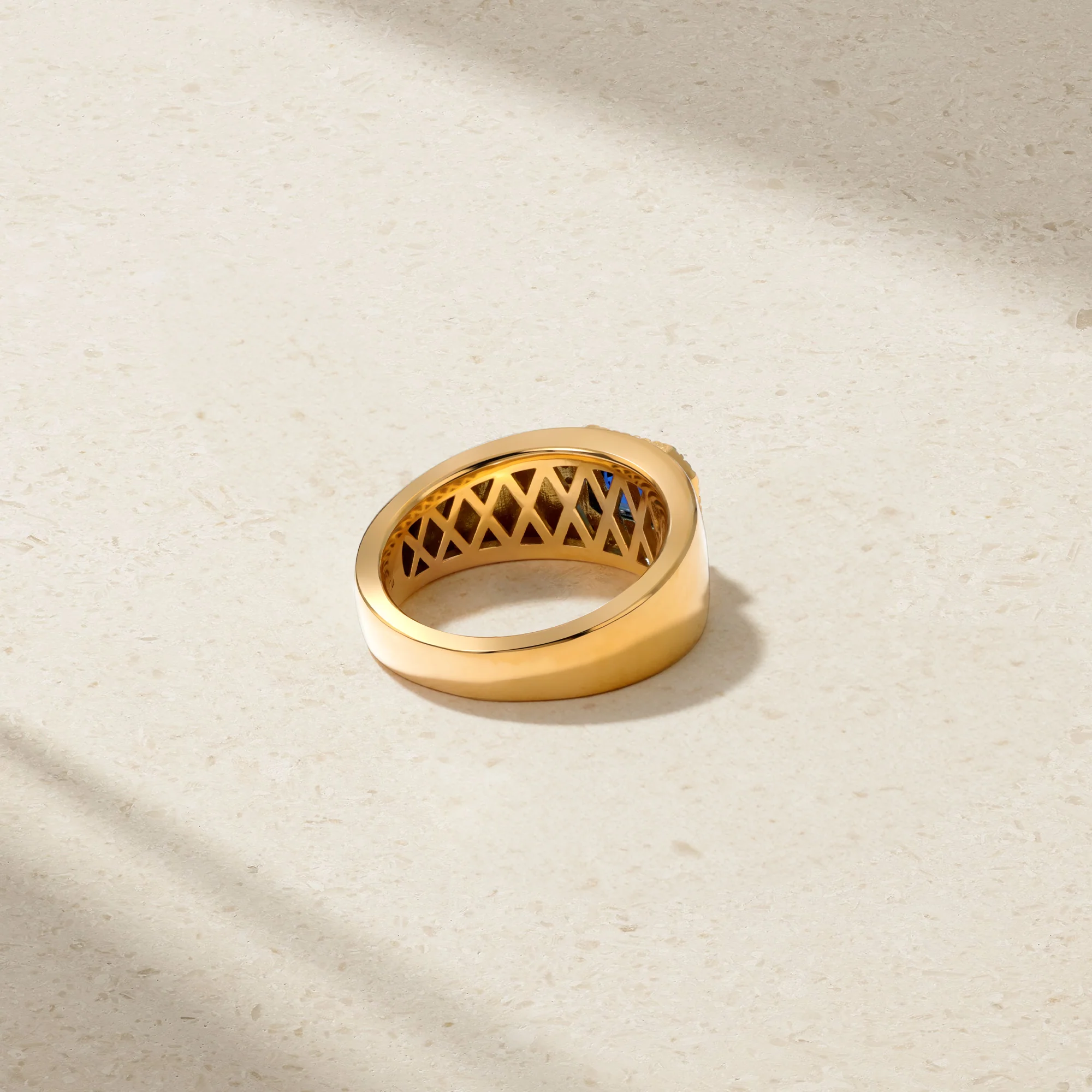 Heirloomed Octagonal Sapphire Cigar Band - Image 4