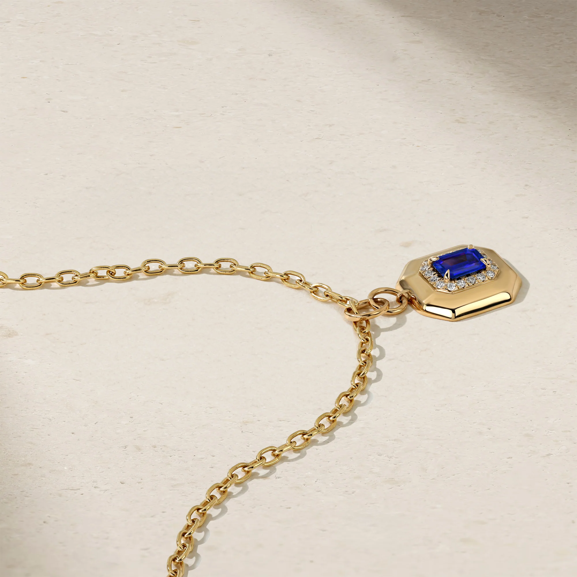 Heirloomed Octagonal Sapphire Pendant - Image 3
