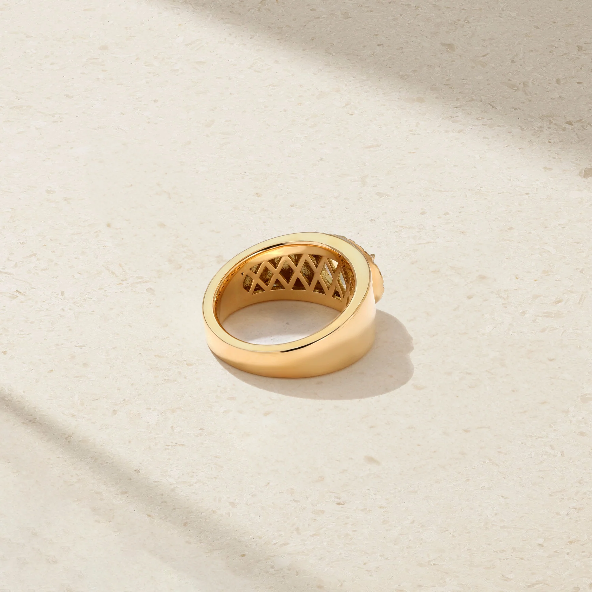 Heirloomed Oval Moonstone Cigar Band - Image 4