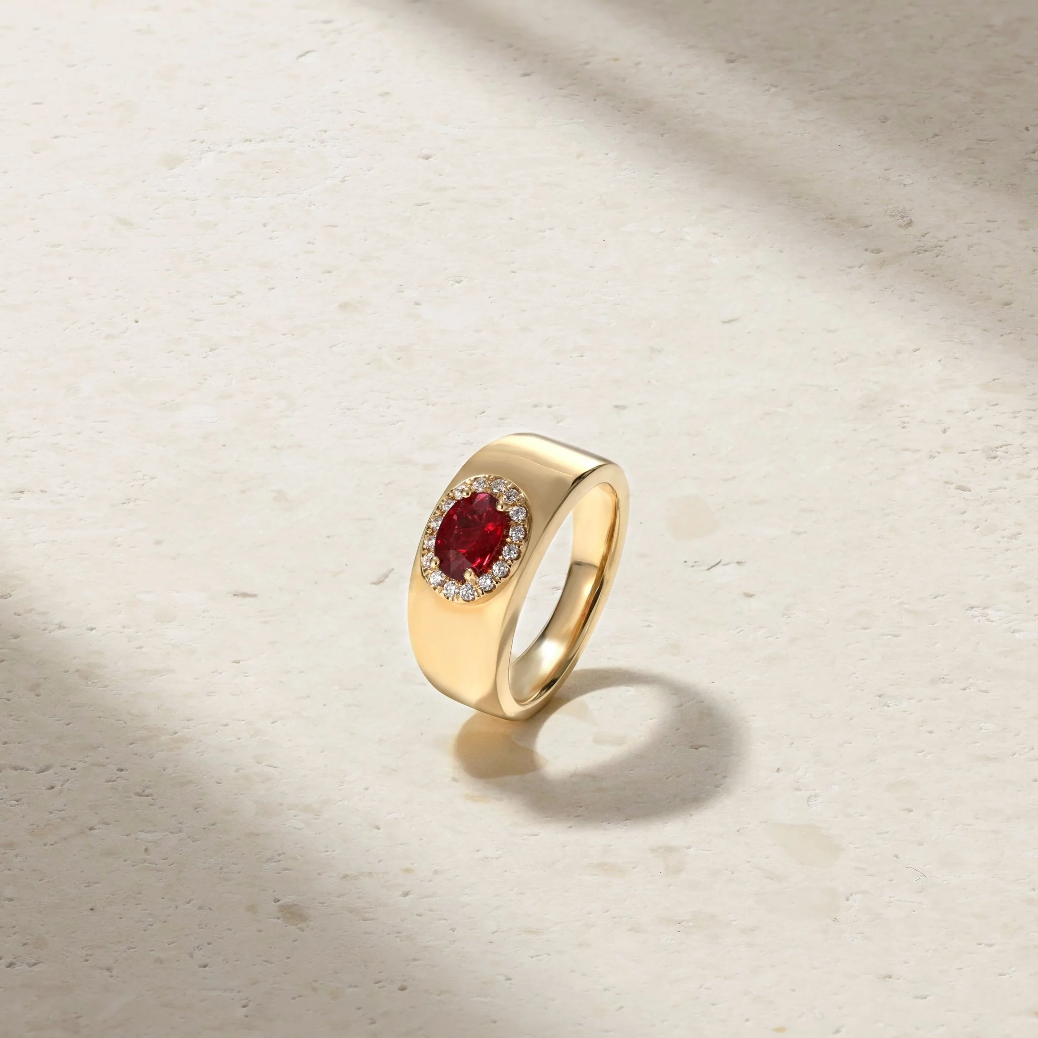 Heirloomed Oval Ruby Cigar Band - Image 3